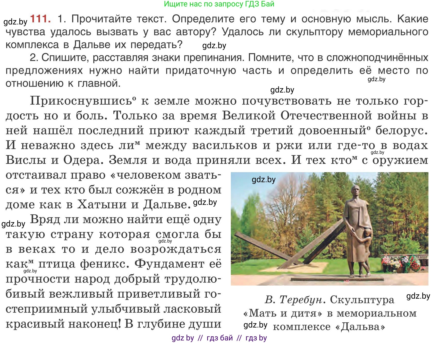 Русский язык, 9 класс Учебник, авторы: Мурина Лариса Александровна, Литвинко Франя Михайловна, Долбик Елена Евгеньевна, Пипченко Н М, Германович С Ф, Таяновская И В, издательство Академия образования, Минск, 2025, страница 67, номер 111, Условие 2025