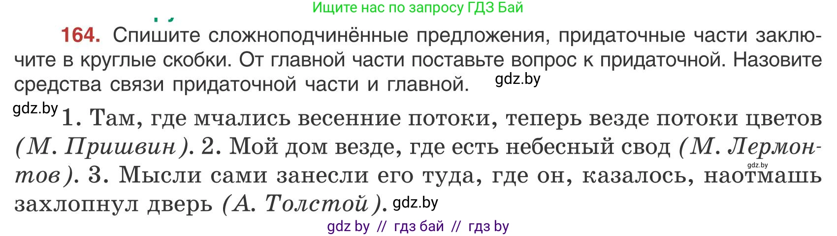 Русский язык, 9 класс Учебник, авторы: Мурина Лариса Александровна, Литвинко Франя Михайловна, Долбик Елена Евгеньевна, Пипченко Н М, Германович С Ф, Таяновская И В, издательство Академия образования, Минск, 2025, страница 96, номер 164, Условие 2025