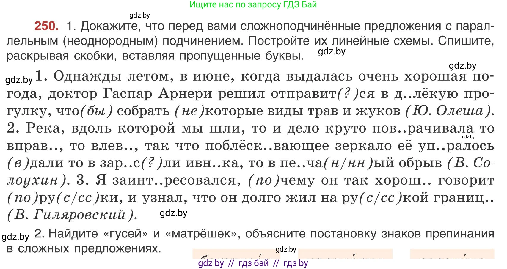 Русский язык, 9 класс Учебник, авторы: Мурина Лариса Александровна, Литвинко Франя Михайловна, Долбик Елена Евгеньевна, Пипченко Н М, Германович С Ф, Таяновская И В, издательство Академия образования, Минск, 2025, страница 141, номер 250, Условие 2025