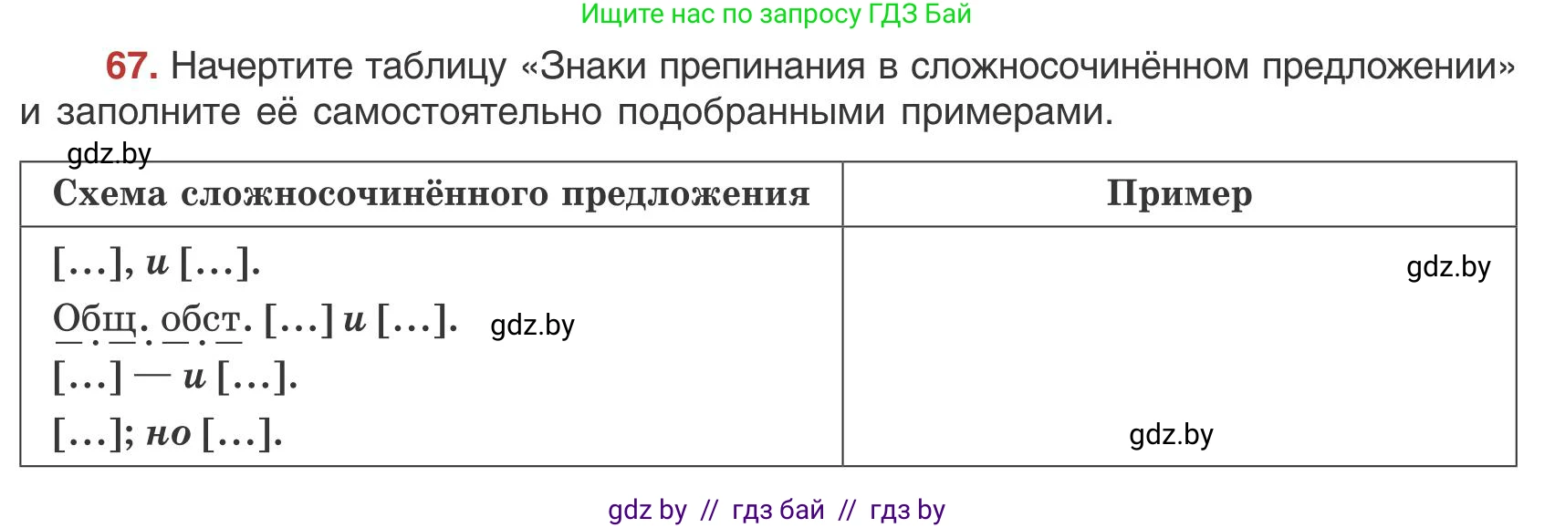 Русский язык, 9 класс Учебник, авторы: Мурина Лариса Александровна, Литвинко Франя Михайловна, Долбик Елена Евгеньевна, Пипченко Н М, Германович С Ф, Таяновская И В, издательство Академия образования, Минск, 2025, страница 47, номер 67, Условие 2025