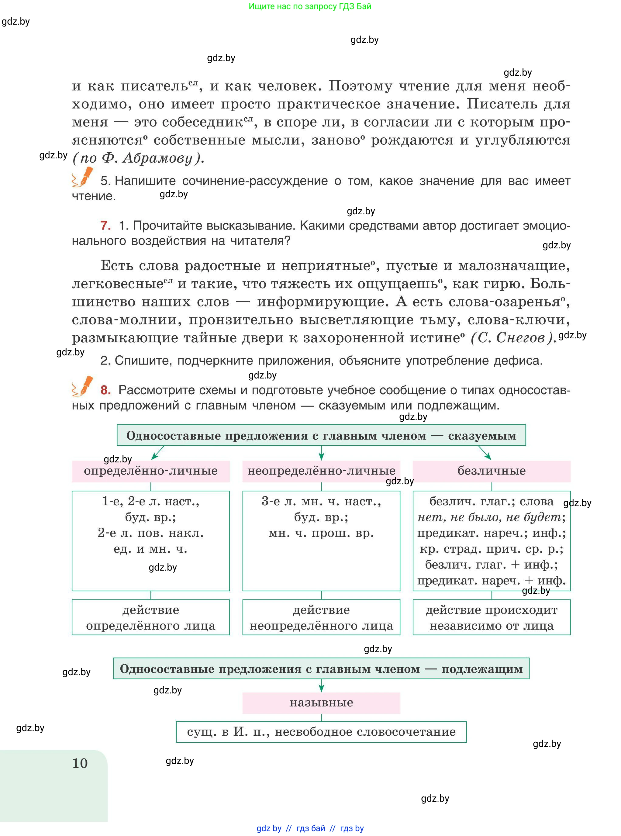 Русский язык, 9 класс Учебник, авторы: Мурина Лариса Александровна, Литвинко Франя Михайловна, Долбик Елена Евгеньевна, Пипченко Н М, Германович С Ф, Таяновская И В, издательство Академия образования, Минск, 2025, страница 10