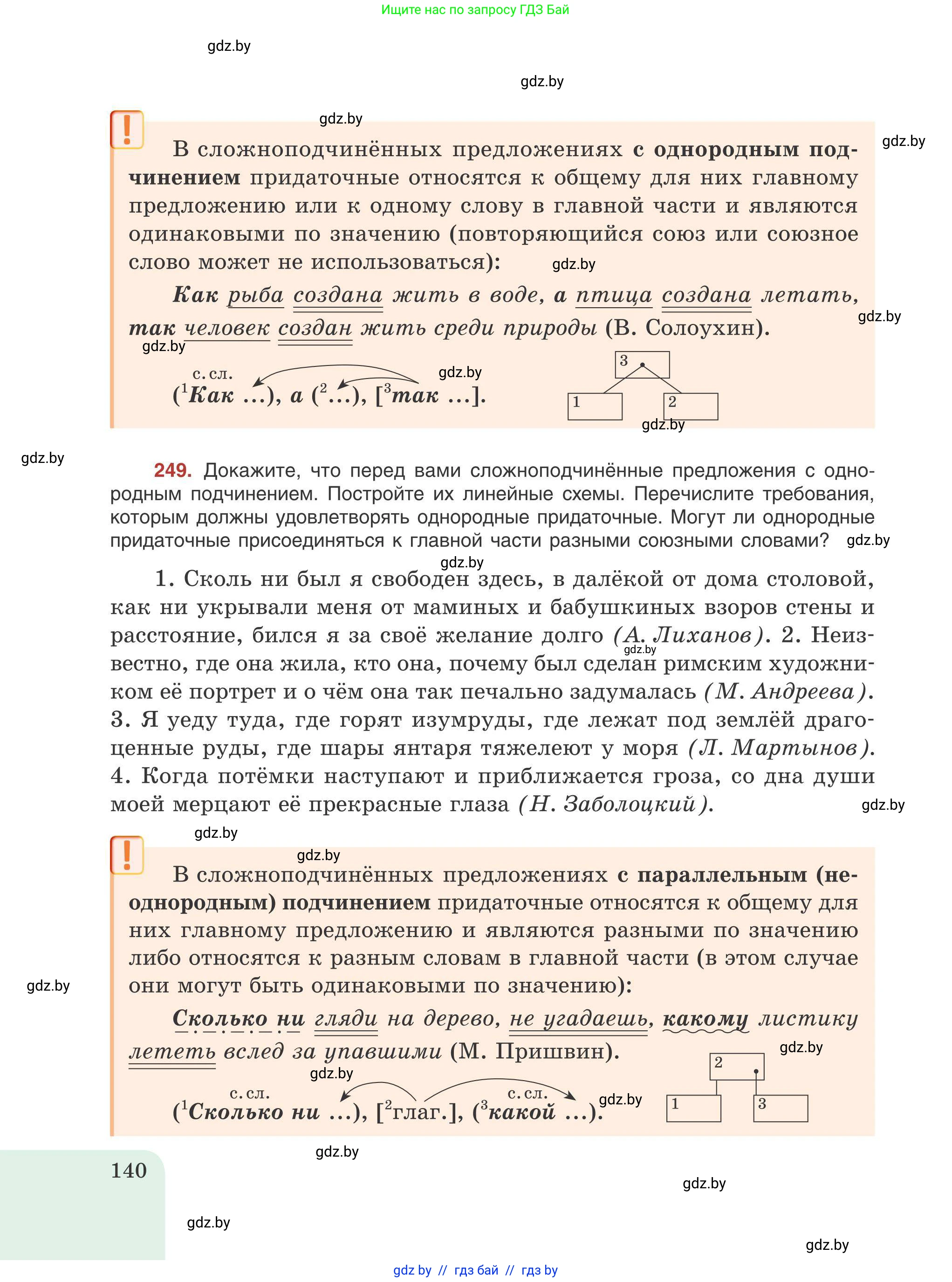 Русский язык, 9 класс Учебник, авторы: Мурина Лариса Александровна, Литвинко Франя Михайловна, Долбик Елена Евгеньевна, Пипченко Н М, Германович С Ф, Таяновская И В, издательство Академия образования, Минск, 2025, страница 140