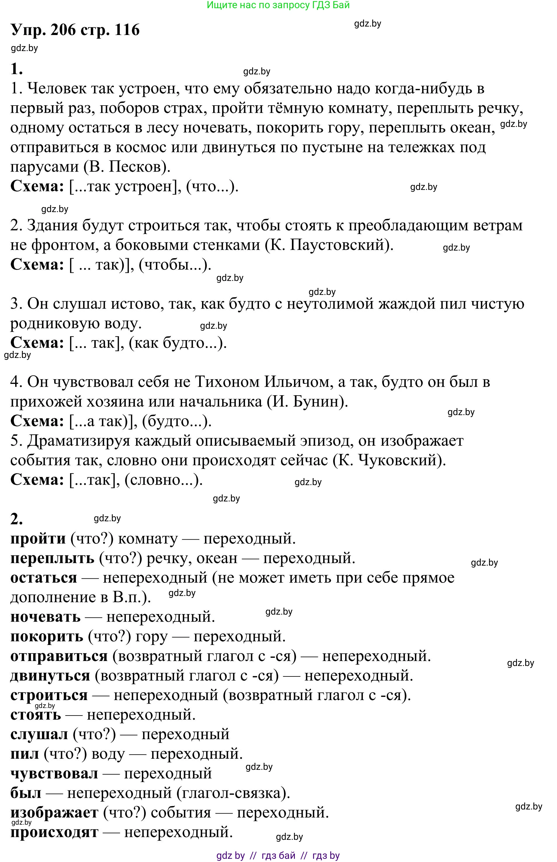 Русский язык, 9 класс Учебник, авторы: Мурина Лариса Александровна, Литвинко Франя Михайловна, Долбик Елена Евгеньевна, Пипченко Н М, Германович С Ф, Таяновская И В, издательство Академия образования, Минск, 2025, страница 116, номер 206, Решение 2025