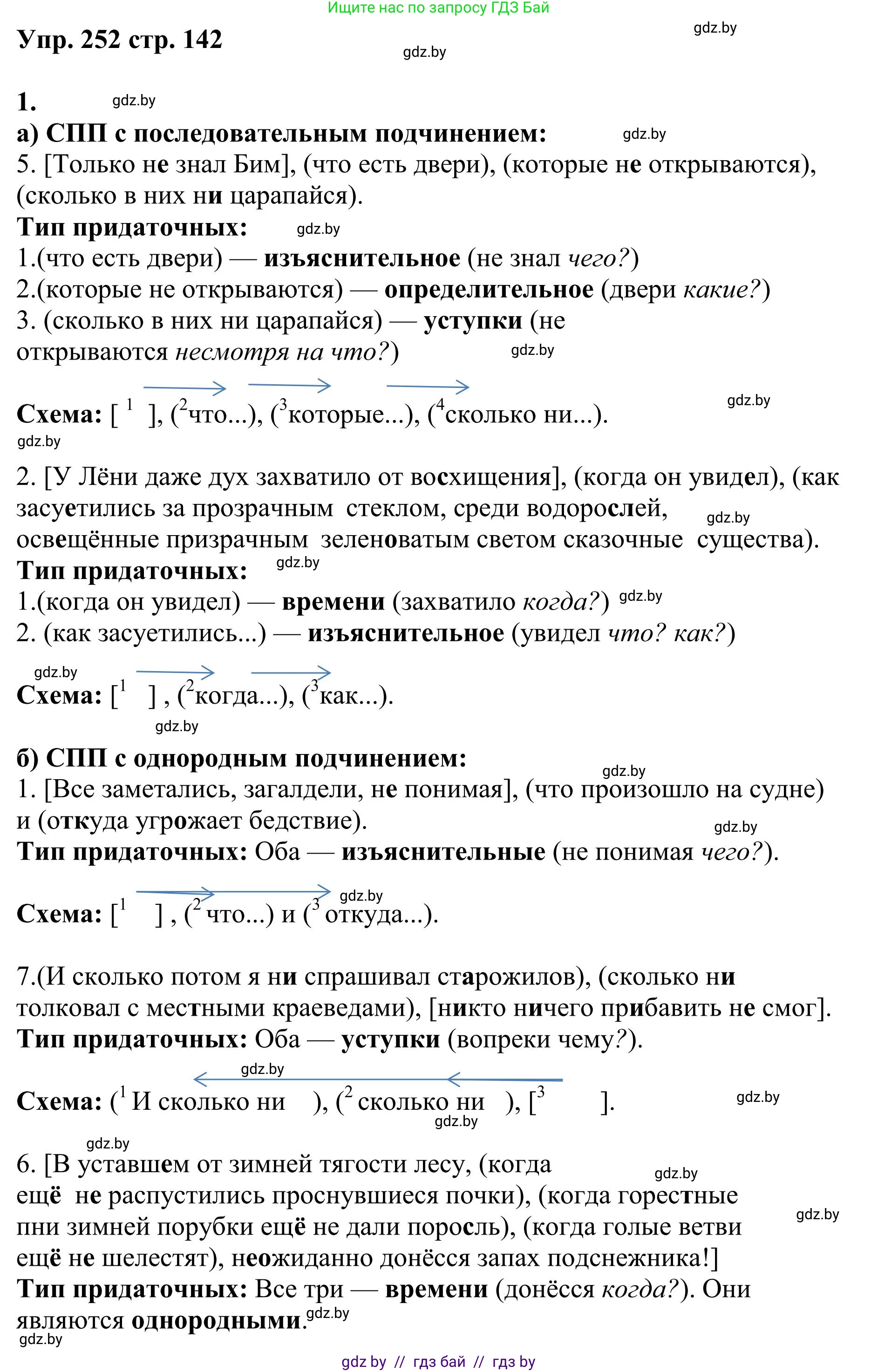 Русский язык, 9 класс Учебник, авторы: Мурина Лариса Александровна, Литвинко Франя Михайловна, Долбик Елена Евгеньевна, Пипченко Н М, Германович С Ф, Таяновская И В, издательство Академия образования, Минск, 2025, страница 142, номер 252, Решение 2025