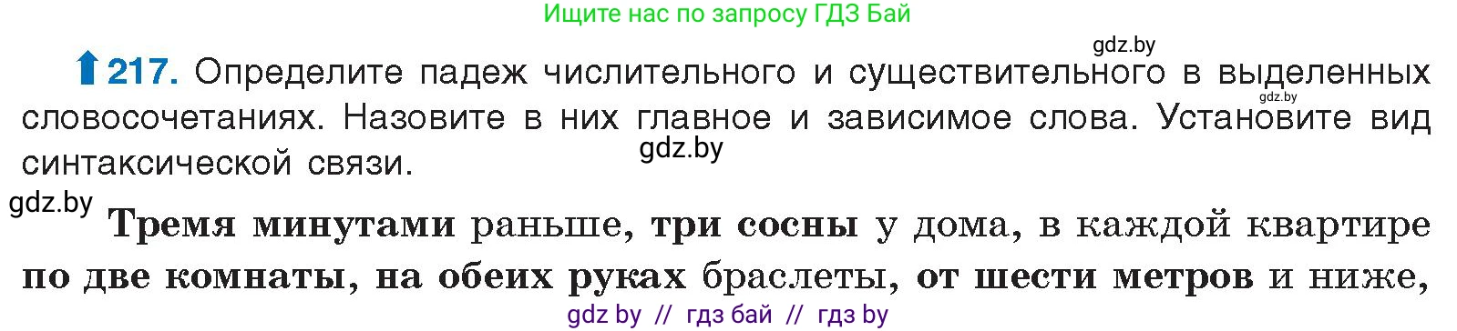 Русский язык, 10 класс Учебник, авторы: Леонович Валентина Леонидовна, Саникович Валентина Александровна, Литвинко Франя Михайловна, Волынец Татьяна Николаевна, Долбик Елена Евгеньевна, Малецкая М И, Мурина Лариса Александровна, Таяновская И В, издательство Национальный институт образования, Минск, 2020, страница 122, номер 217, Условие
