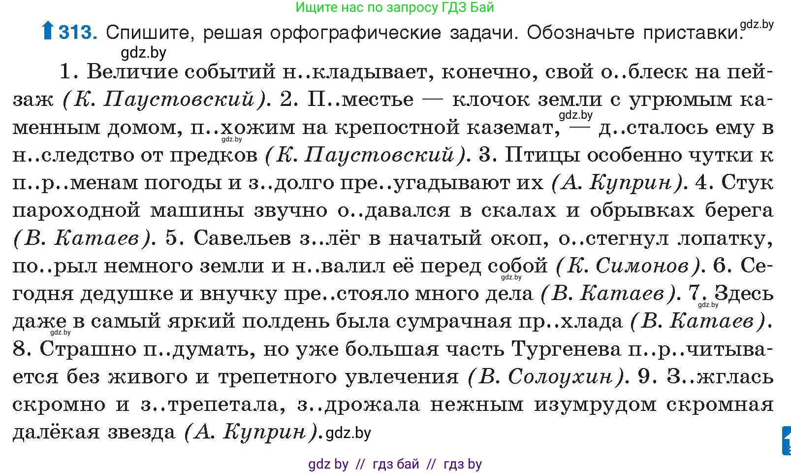 Русский язык, 10 класс Учебник, авторы: Леонович Валентина Леонидовна, Саникович Валентина Александровна, Литвинко Франя Михайловна, Волынец Татьяна Николаевна, Долбик Елена Евгеньевна, Малецкая М И, Мурина Лариса Александровна, Таяновская И В, издательство Национальный институт образования, Минск, 2020, страница 165, номер 313, Условие