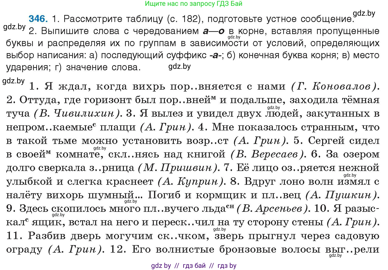 Русский язык, 10 класс Учебник, авторы: Леонович Валентина Леонидовна, Саникович Валентина Александровна, Литвинко Франя Михайловна, Волынец Татьяна Николаевна, Долбик Елена Евгеньевна, Малецкая М И, Мурина Лариса Александровна, Таяновская И В, издательство Национальный институт образования, Минск, 2020, страница 181, номер 346, Условие