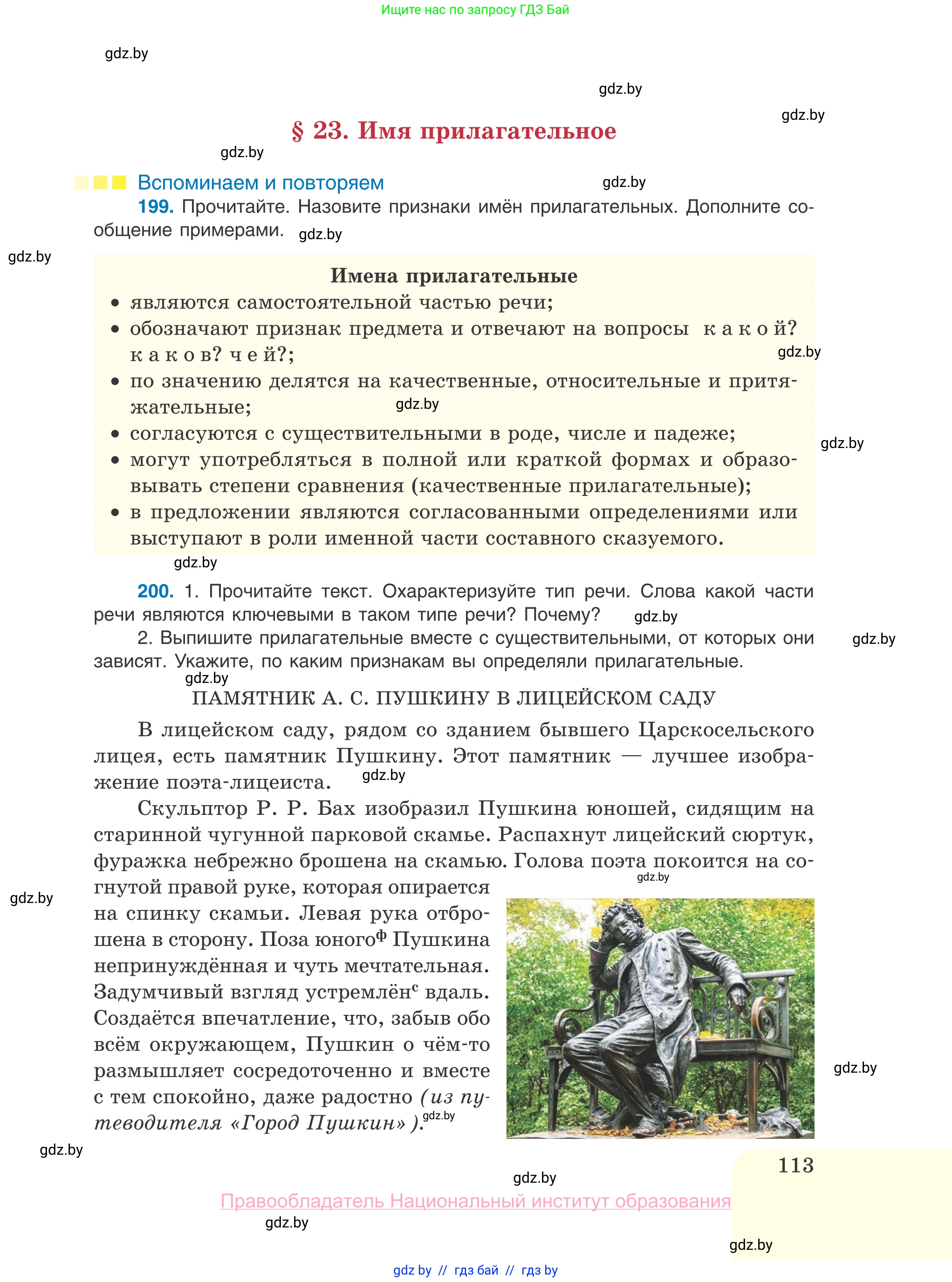 Русский язык, 10 класс Учебник, авторы: Леонович Валентина Леонидовна, Саникович Валентина Александровна, Литвинко Франя Михайловна, Волынец Татьяна Николаевна, Долбик Елена Евгеньевна, Малецкая М И, Мурина Лариса Александровна, Таяновская И В, издательство Национальный институт образования, Минск, 2020, страница 113