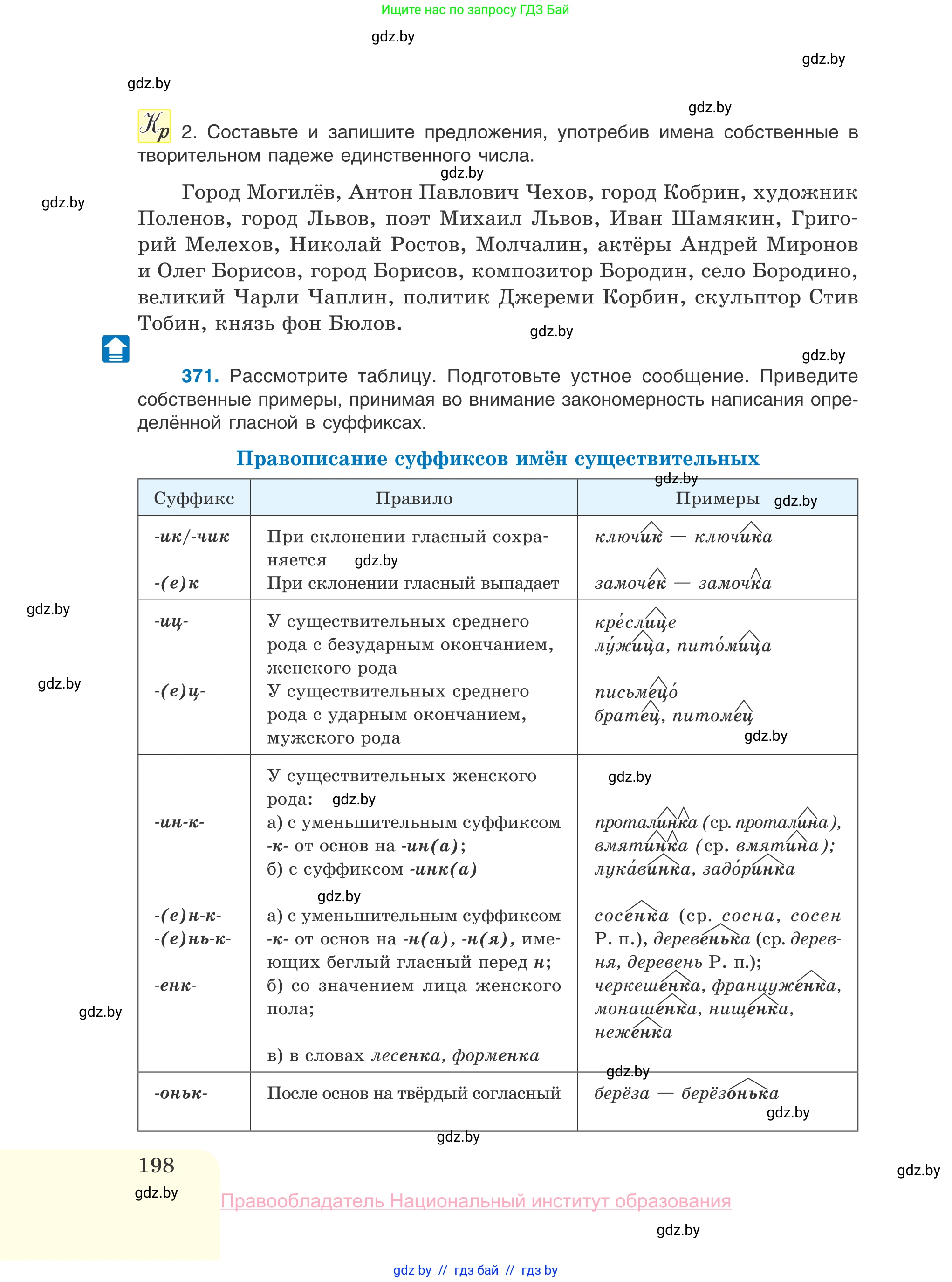 Русский язык, 10 класс Учебник, авторы: Леонович Валентина Леонидовна, Саникович Валентина Александровна, Литвинко Франя Михайловна, Волынец Татьяна Николаевна, Долбик Елена Евгеньевна, Малецкая М И, Мурина Лариса Александровна, Таяновская И В, издательство Национальный институт образования, Минск, 2020, страница 198