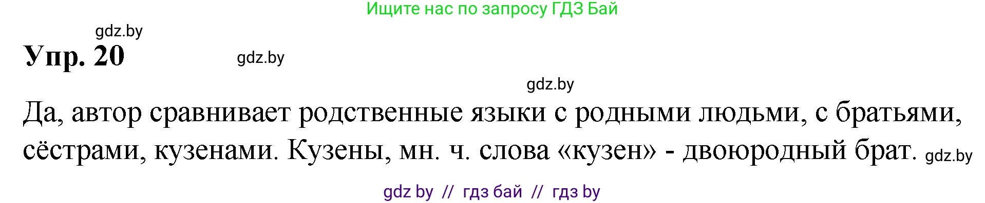 Русский язык, 10 класс Учебник, авторы: Леонович Валентина Леонидовна, Саникович Валентина Александровна, Литвинко Франя Михайловна, Волынец Татьяна Николаевна, Долбик Елена Евгеньевна, Малецкая М И, Мурина Лариса Александровна, Таяновская И В, издательство Национальный институт образования, Минск, 2020, страница 16, номер 20, Решение