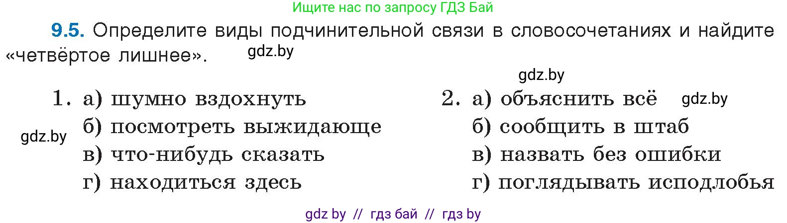 Русский язык, 11 класс Учебник, авторы: Долбик Елена Евгеньевна, Литвинко Франя Михайловна, Мурина Лариса Александровна, Шиманович Т В, Таяновская И В, Орловская О Я, издательство Национальный институт образования, Минск, 2021, страница 53, номер 9.5, Условие