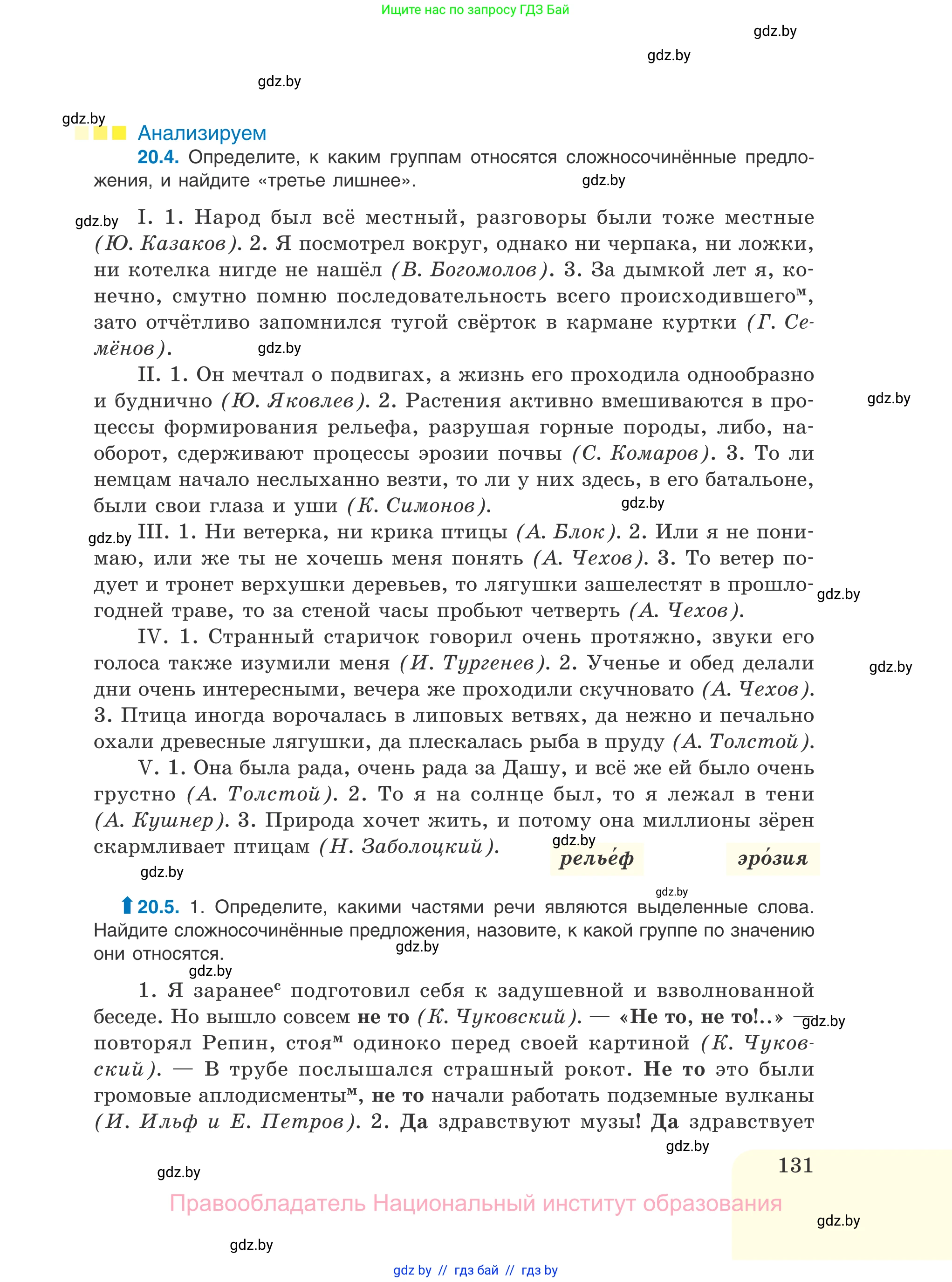 Русский язык, 11 класс Учебник, авторы: Долбик Елена Евгеньевна, Литвинко Франя Михайловна, Мурина Лариса Александровна, Шиманович Т В, Таяновская И В, Орловская О Я, издательство Национальный институт образования, Минск, 2021, страница 131