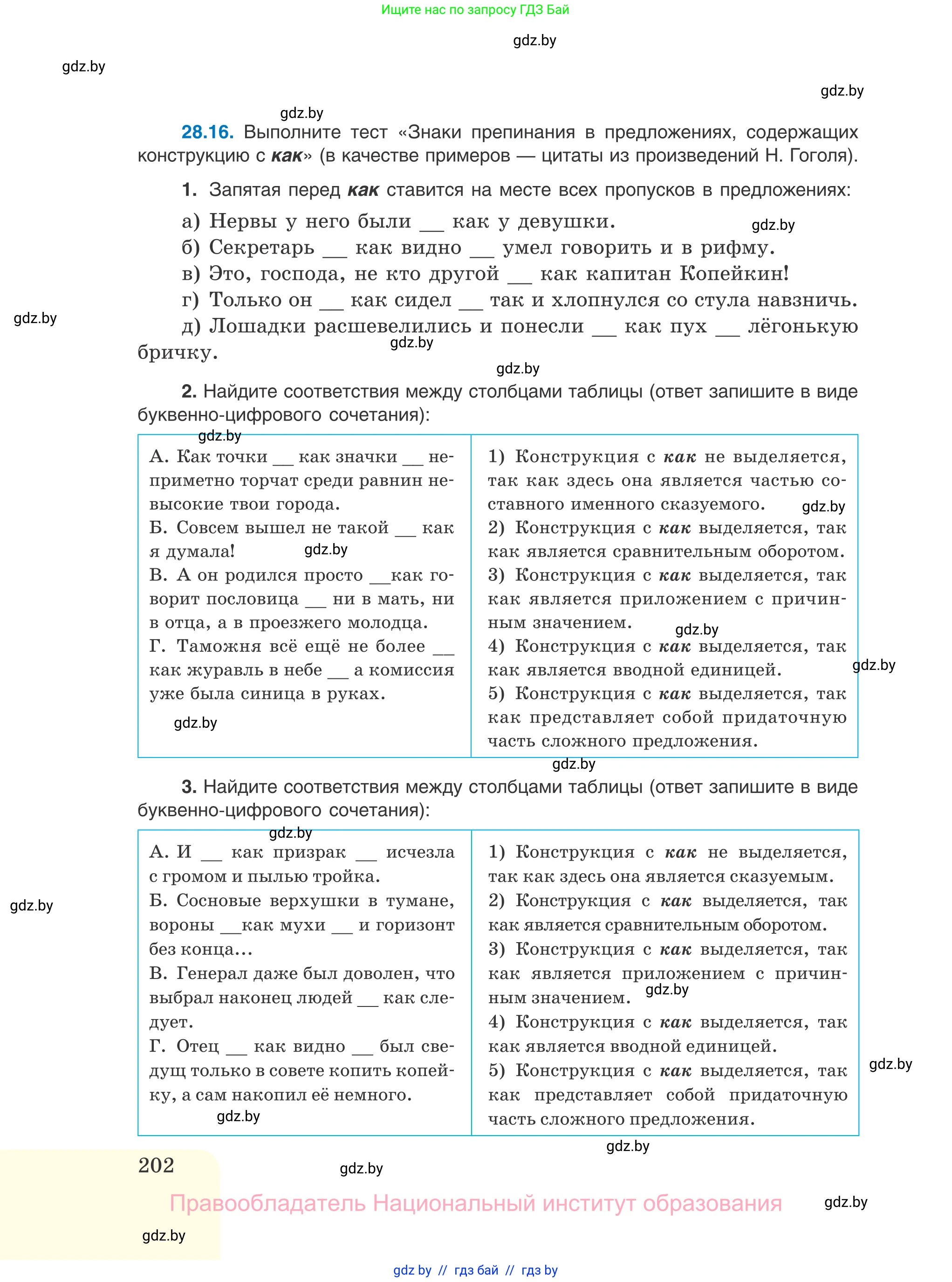Русский язык, 11 класс Учебник, авторы: Долбик Елена Евгеньевна, Литвинко Франя Михайловна, Мурина Лариса Александровна, Шиманович Т В, Таяновская И В, Орловская О Я, издательство Национальный институт образования, Минск, 2021, страница 202