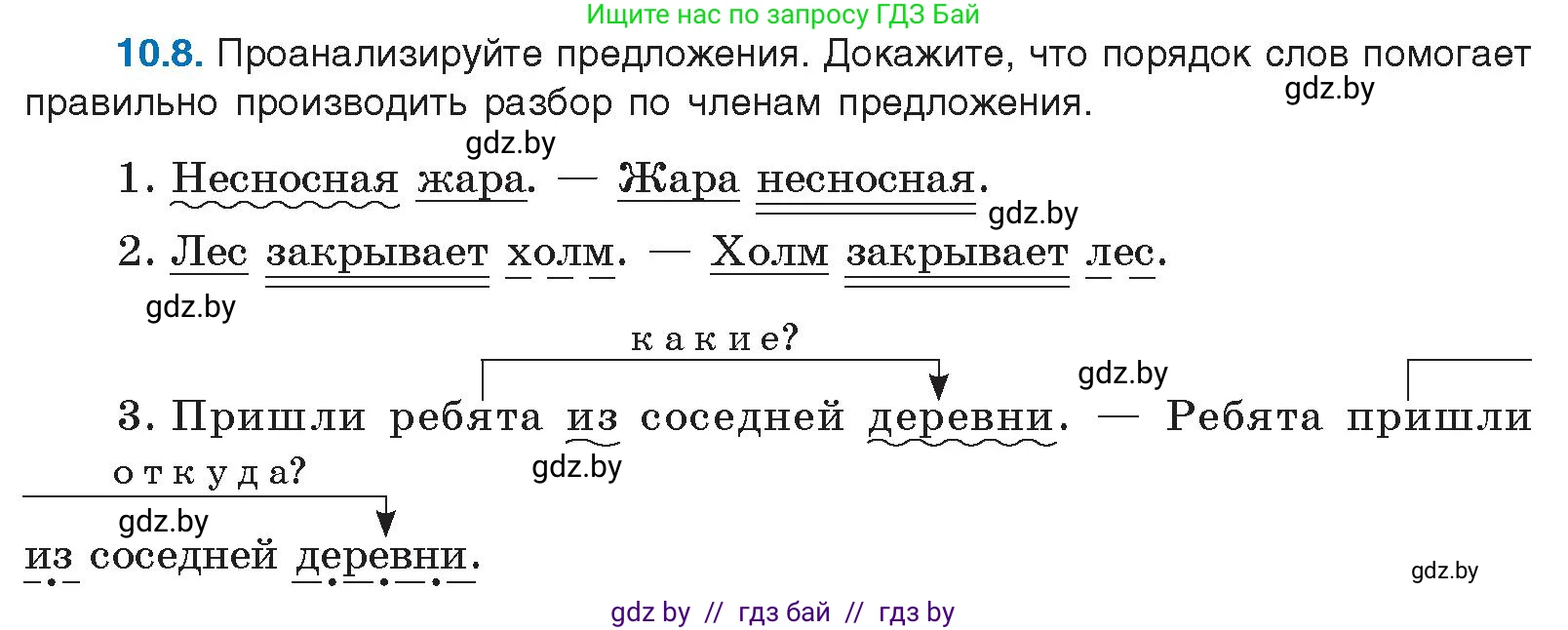 Русский язык, 11 класс Учебник, авторы: Долбик Елена Евгеньевна, Литвинко Франя Михайловна, Мурина Лариса Александровна, Шиманович Т В, Таяновская И В, Орловская О Я, издательство Национальный институт образования, Минск, 2021, страница 63, номер 10.8, Условие