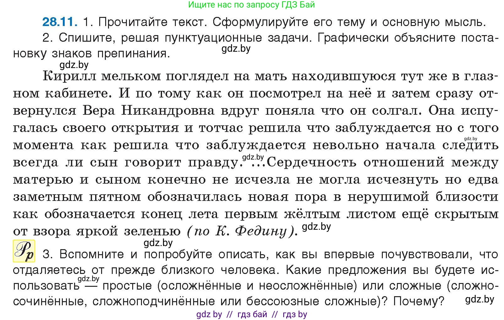 Русский язык, 11 класс Учебник, авторы: Долбик Елена Евгеньевна, Литвинко Франя Михайловна, Мурина Лариса Александровна, Шиманович Т В, Таяновская И В, Орловская О Я, издательство Национальный институт образования, Минск, 2021, страница 199, номер 28.11, Условие