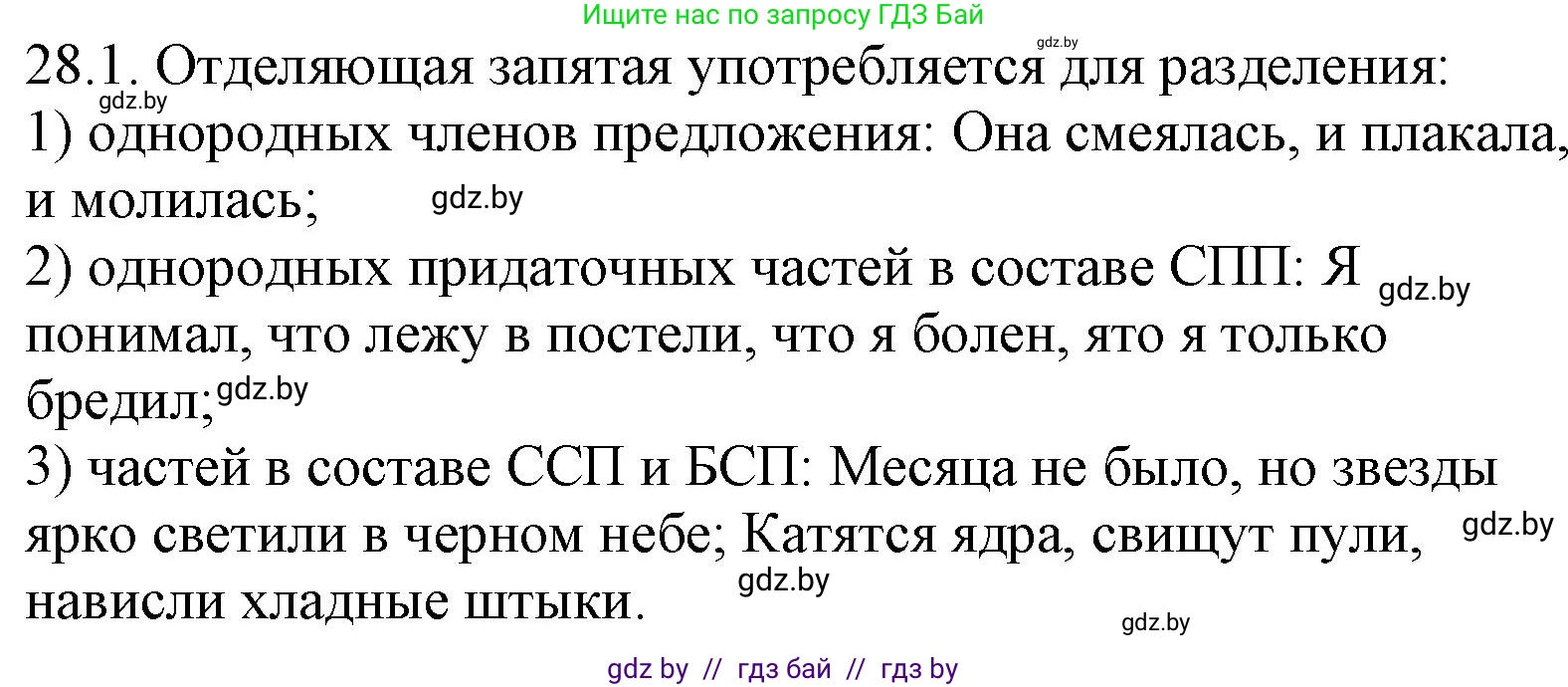 Русский язык, 11 класс Учебник, авторы: Долбик Елена Евгеньевна, Литвинко Франя Михайловна, Мурина Лариса Александровна, Шиманович Т В, Таяновская И В, Орловская О Я, издательство Национальный институт образования, Минск, 2021, страница 189, номер 28.1, Решение
