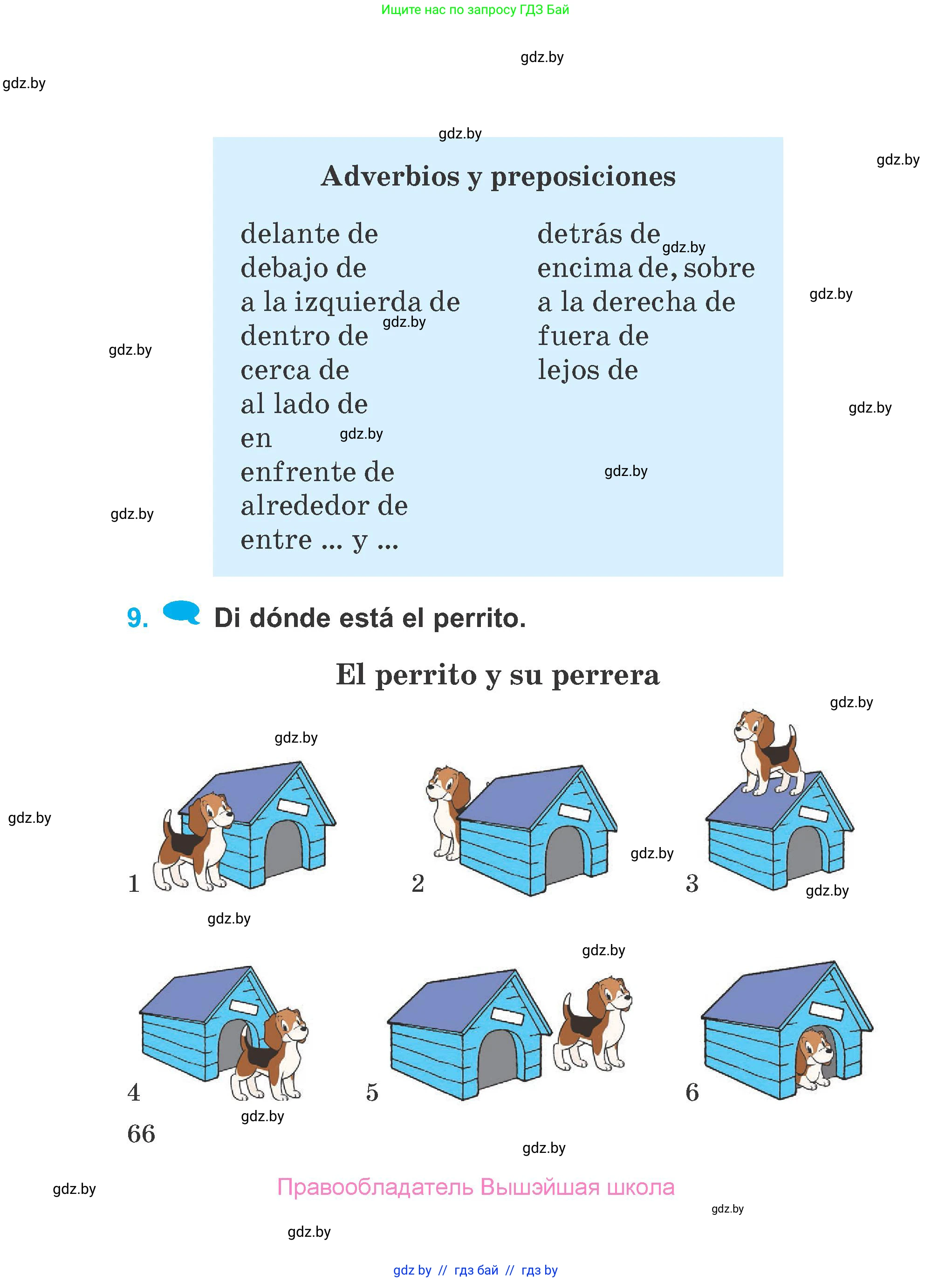 Испанский язык, 4 класс Учебник, авторы: Гриневич Елена Карловна, Бахар Лариса Николаевна, издательство Вышэйшая школа, Минск, 2019, красного цвета, Часть 1, страница 66