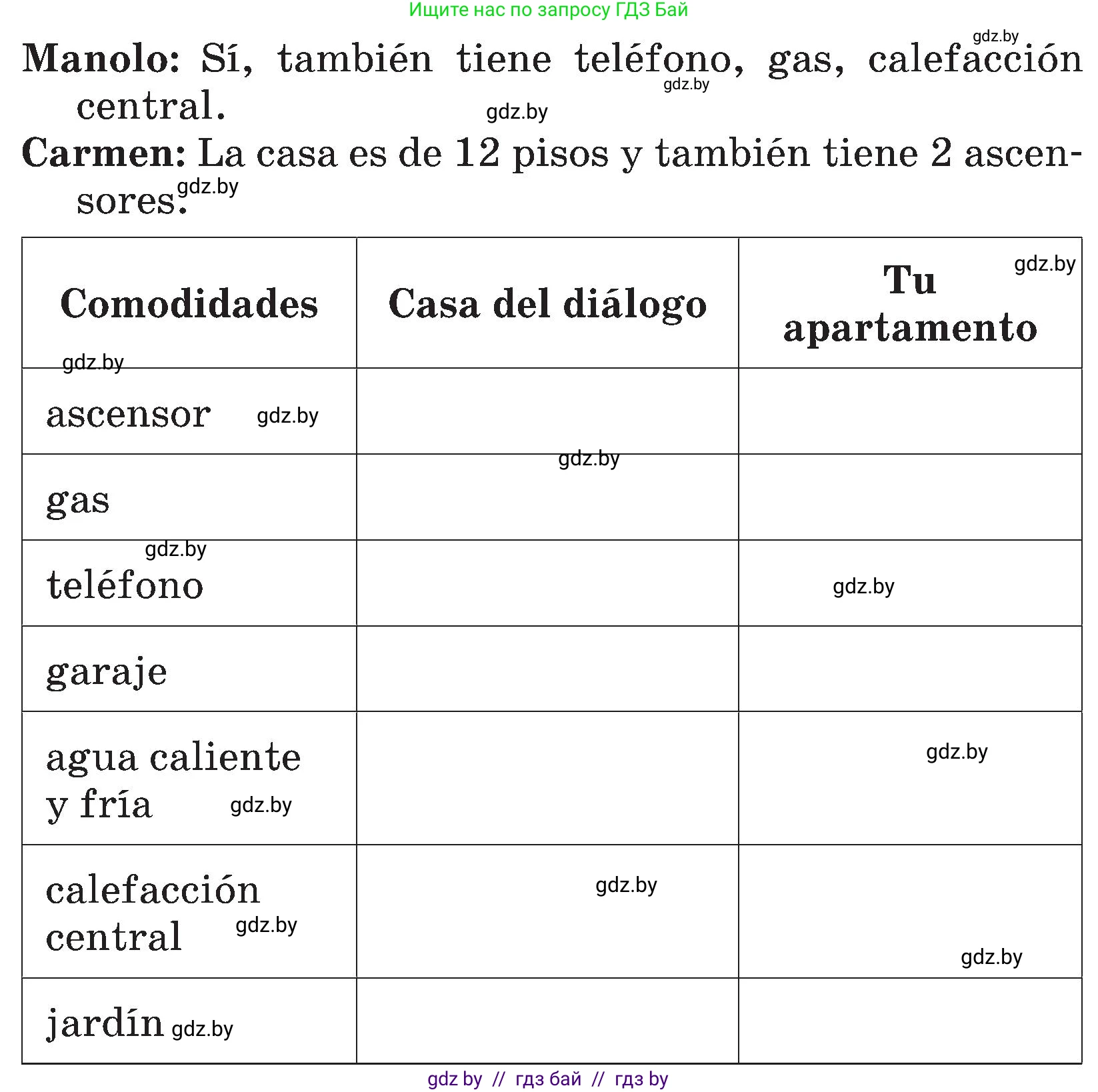 Испанский язык, 4 класс Учебник, авторы: Гриневич Елена Карловна, Бахар Лариса Николаевна, издательство Вышэйшая школа, Минск, 2019, красного цвета, Часть 1, страница 81, номер 19, Условие (продолжение 2)