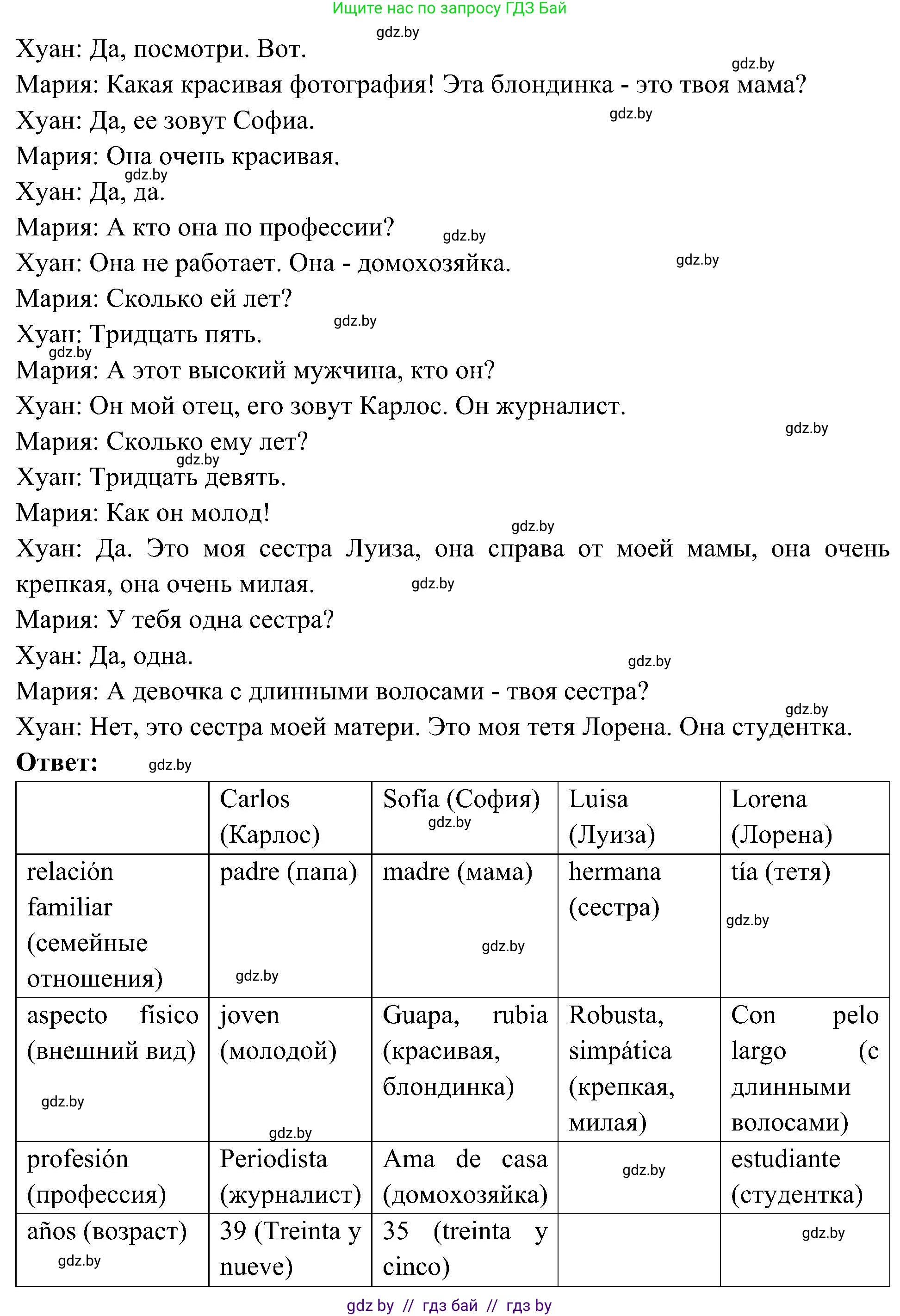 Испанский язык, 4 класс Учебник, авторы: Гриневич Елена Карловна, Бахар Лариса Николаевна, издательство Вышэйшая школа, Минск, 2019, красного цвета, Часть 1, страница 32, номер 2, Решение (продолжение 2)
