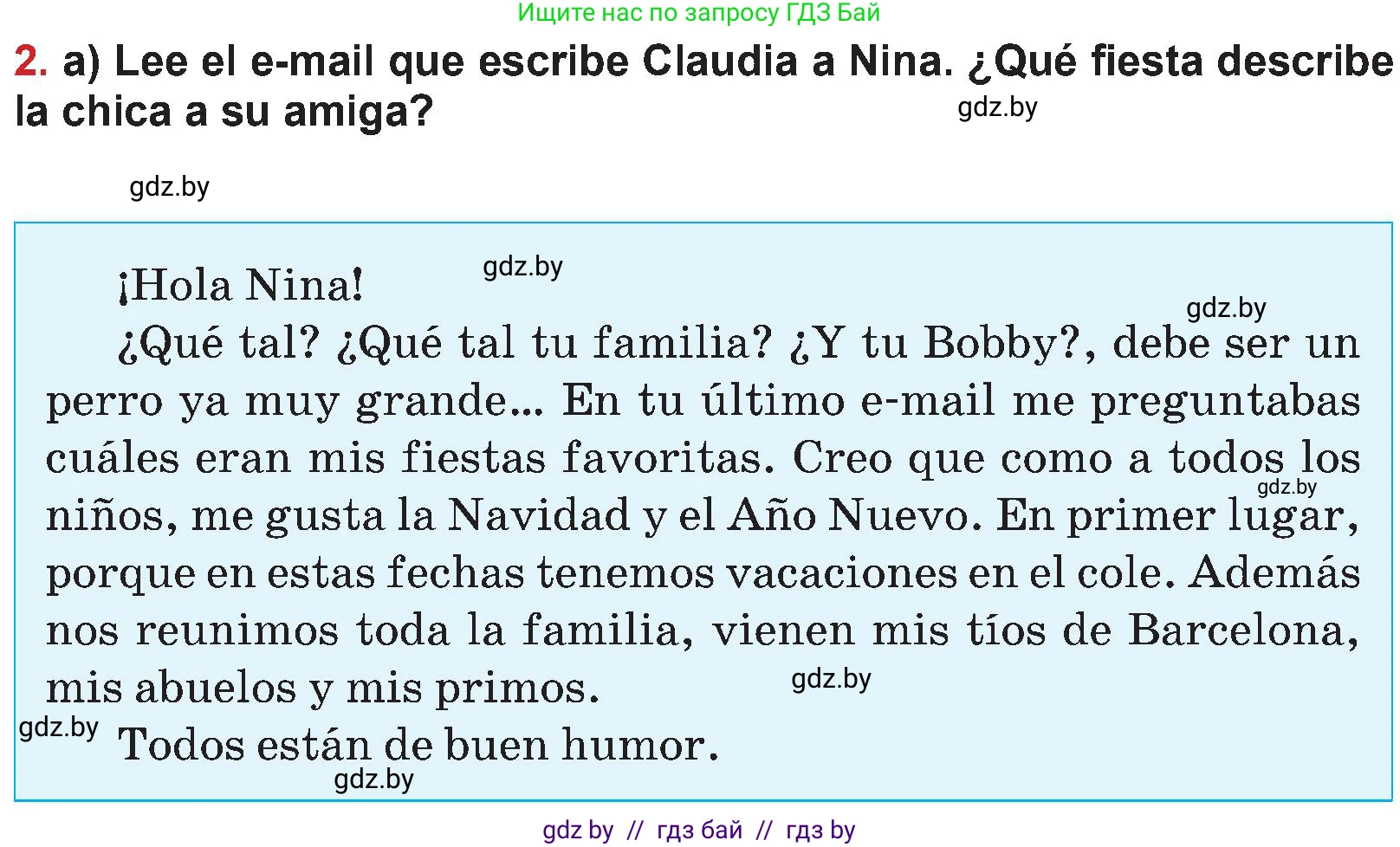 Испанский язык, 5 класс Учебник, авторы: Цыбулева Татьяна Эдуардовна, Пушкина Ольга Александровна, издательство Вышэйшая школа, Минск, 2017, оранжевого цвета, страница 102, номер 2, Условие