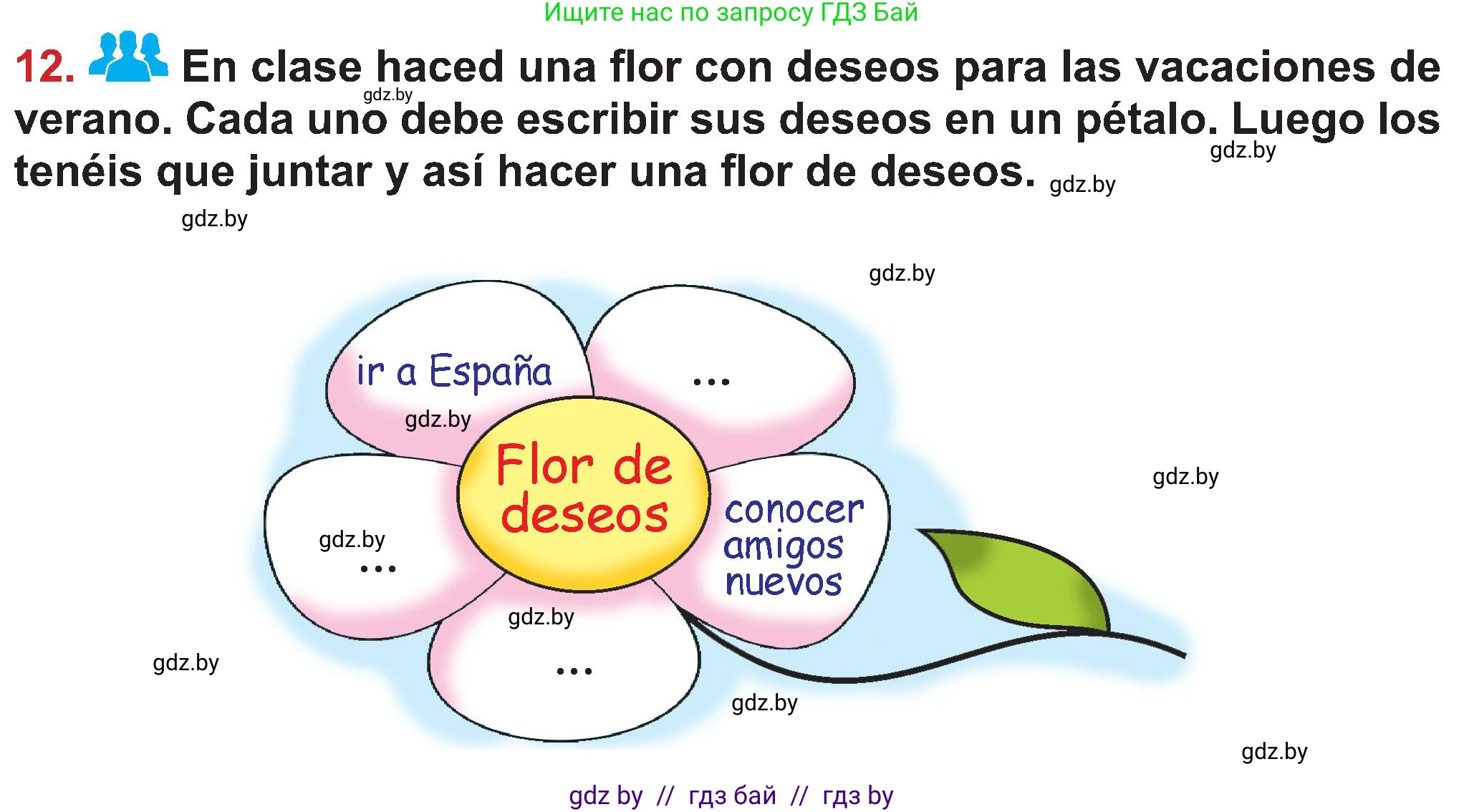 Испанский язык, 5 класс Учебник, авторы: Цыбулева Татьяна Эдуардовна, Пушкина Ольга Александровна, издательство Вышэйшая школа, Минск, 2017, оранжевого цвета, страница 112, номер 12, Условие