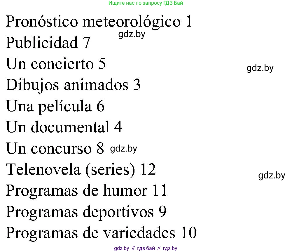 Испанский язык, 5 класс Учебник, авторы: Цыбулева Татьяна Эдуардовна, Пушкина Ольга Александровна, издательство Вышэйшая школа, Минск, 2017, оранжевого цвета, страница 63, номер 3, Решение (продолжение 2)