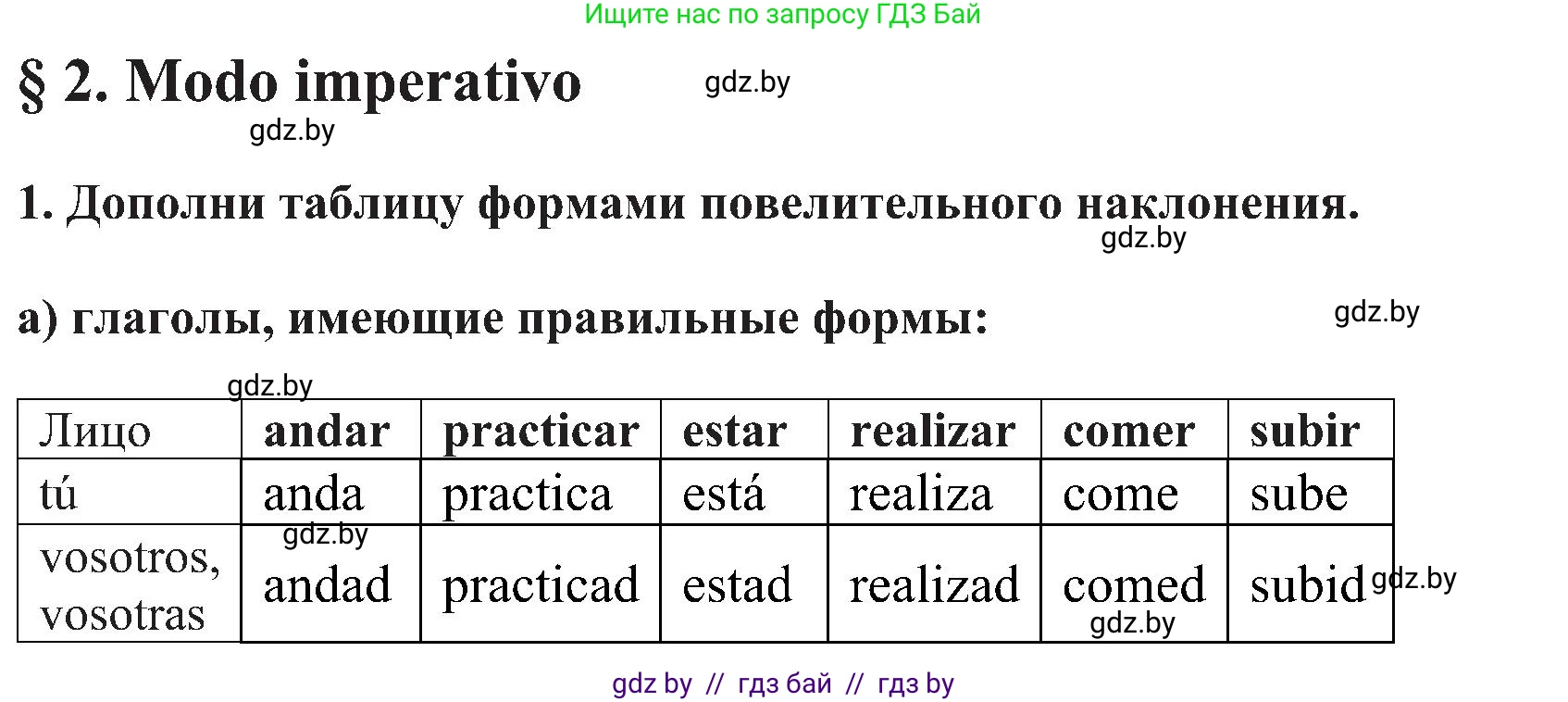 Испанский язык, 5 класс Учебник, авторы: Цыбулева Татьяна Эдуардовна, Пушкина Ольга Александровна, издательство Вышэйшая школа, Минск, 2017, оранжевого цвета, страница 120, номер §2, Решение