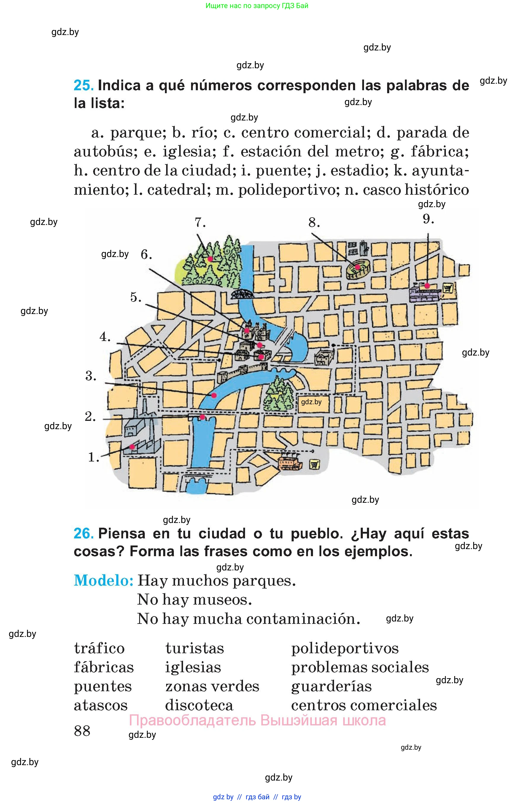 Испанский язык, 5 класс Учебник, автор: Гриневич Елена Карловна, издательство Вышэйшая школа, Минск, 2015, оранжевого цвета, Часть 1, страница 88
