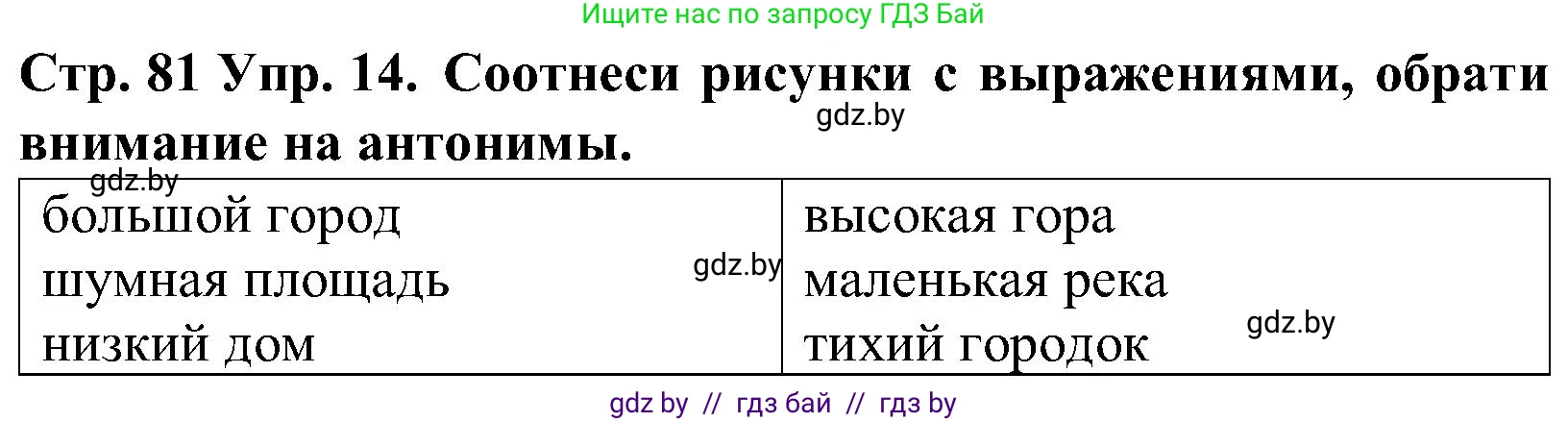 Испанский язык, 5 класс Учебник, автор: Гриневич Елена Карловна, издательство Вышэйшая школа, Минск, 2015, оранжевого цвета, Часть 2, страница 81, номер 14, Решение