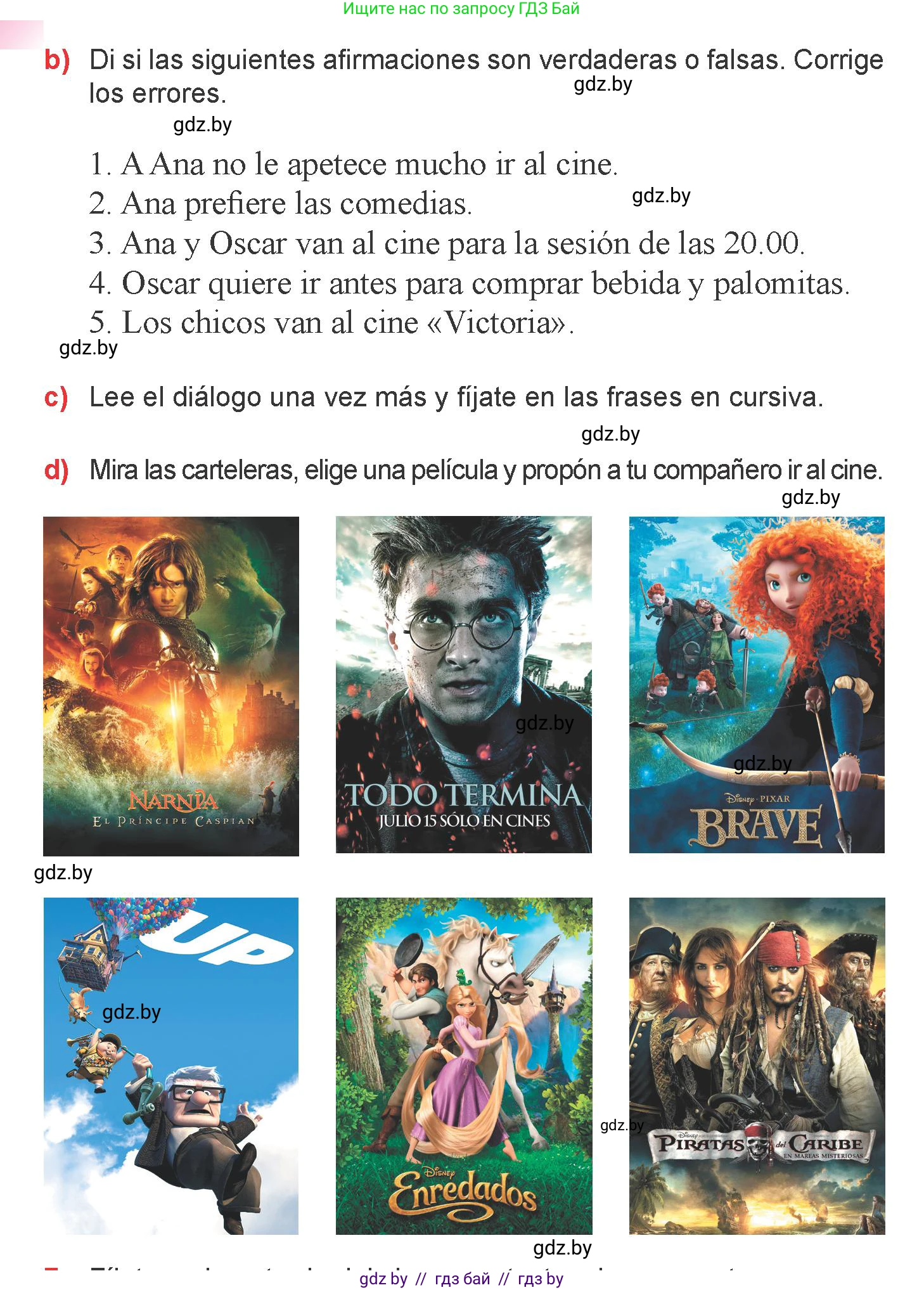 Испанский язык, 6 класс Учебник, авторы: Цыбулева Татьяна Эдуардовна, Пушкина Ольга Александровна, издательство Издательский центр БГУ, Минск, 2018, Часть 1, страница 87, номер 6, Условие (продолжение 2)