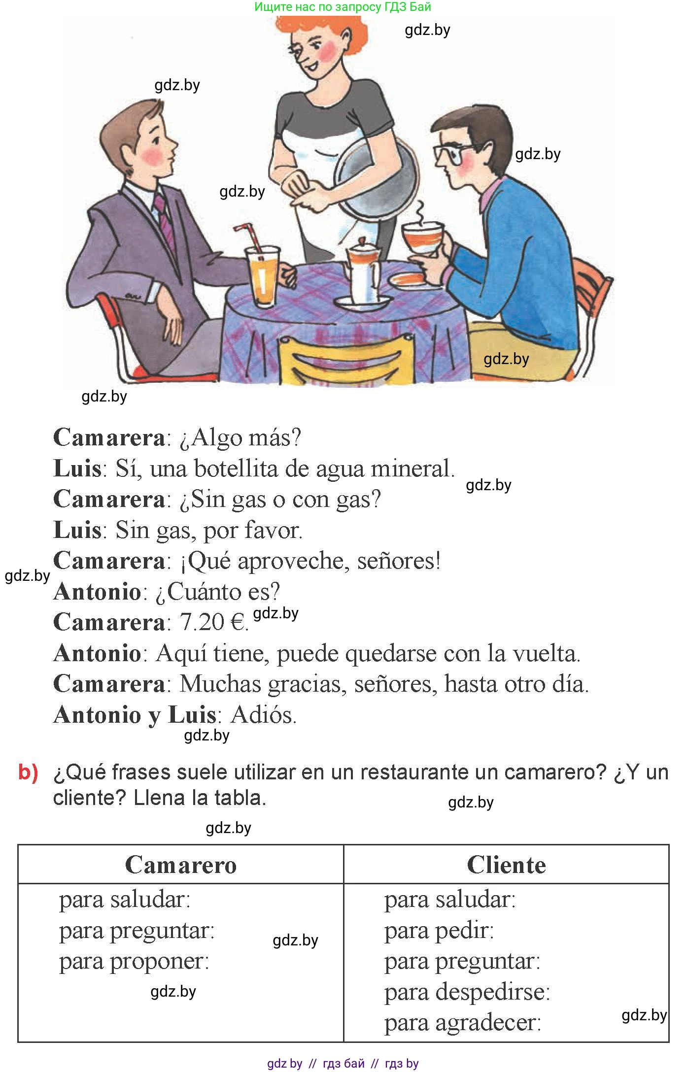 Испанский язык, 6 класс Учебник, авторы: Цыбулева Татьяна Эдуардовна, Пушкина Ольга Александровна, издательство Издательский центр БГУ, Минск, 2018, Часть 2, страница 23, номер 6, Условие (продолжение 2)