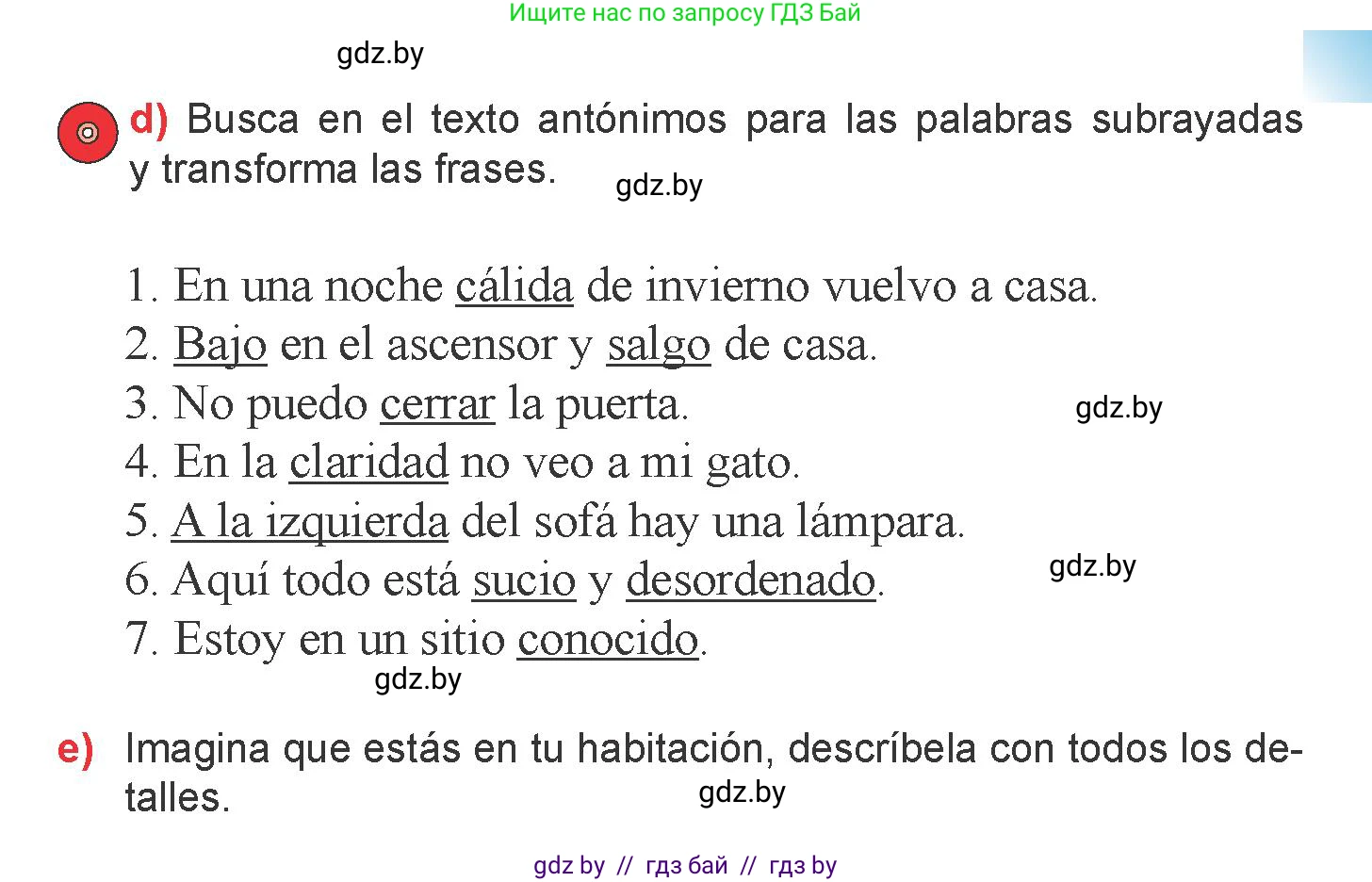 Испанский язык, 6 класс Учебник, авторы: Цыбулева Татьяна Эдуардовна, Пушкина Ольга Александровна, издательство Издательский центр БГУ, Минск, 2018, Часть 2, страница 61, номер 11, Условие (продолжение 3)