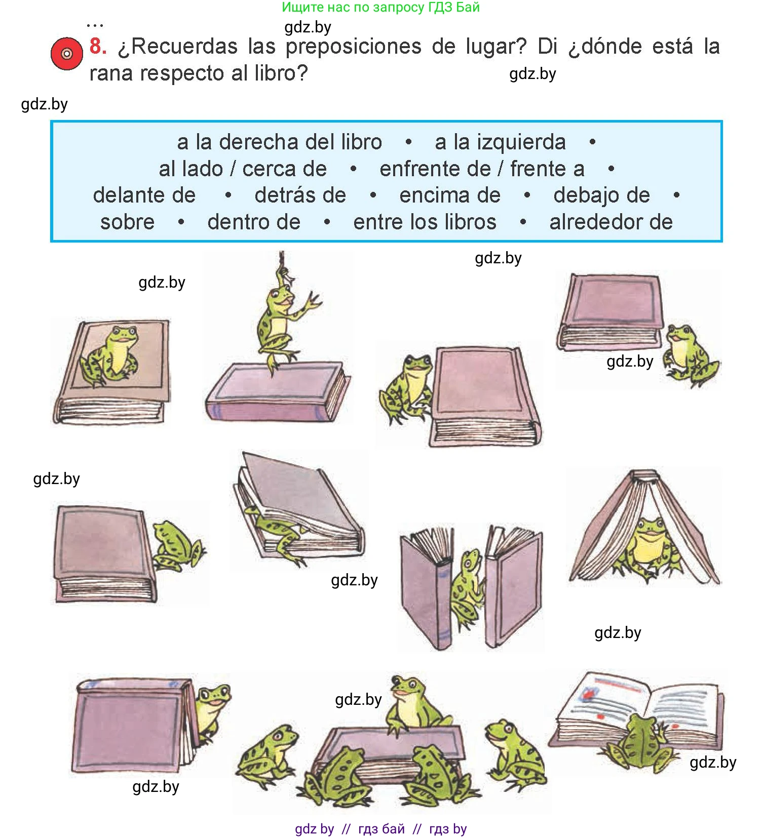 Испанский язык, 6 класс Учебник, авторы: Цыбулева Татьяна Эдуардовна, Пушкина Ольга Александровна, издательство Издательский центр БГУ, Минск, 2018, Часть 2, страница 60, номер 8, Условие