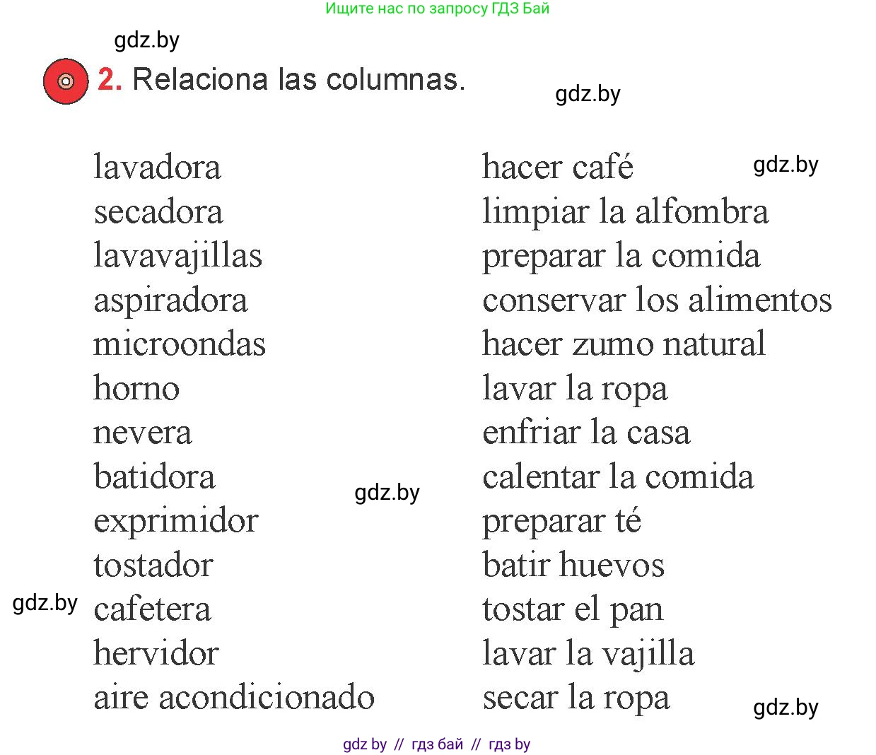 Испанский язык, 6 класс Учебник, авторы: Цыбулева Татьяна Эдуардовна, Пушкина Ольга Александровна, издательство Издательский центр БГУ, Минск, 2018, Часть 2, страница 77, номер 2, Условие