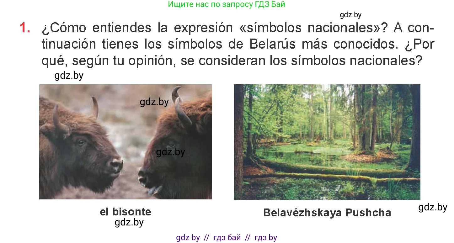 Испанский язык, 6 класс Учебник, авторы: Цыбулева Татьяна Эдуардовна, Пушкина Ольга Александровна, издательство Издательский центр БГУ, Минск, 2018, Часть 2, страница 93, номер 1, Условие