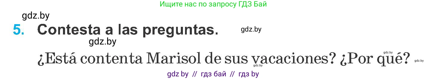 Испанский язык, 6 класс Учебник, автор: Гриневич Елена Карловна, издательство Вышэйшая школа, Минск, 2016, зелёного цвета, страница 7, номер 5, Условие