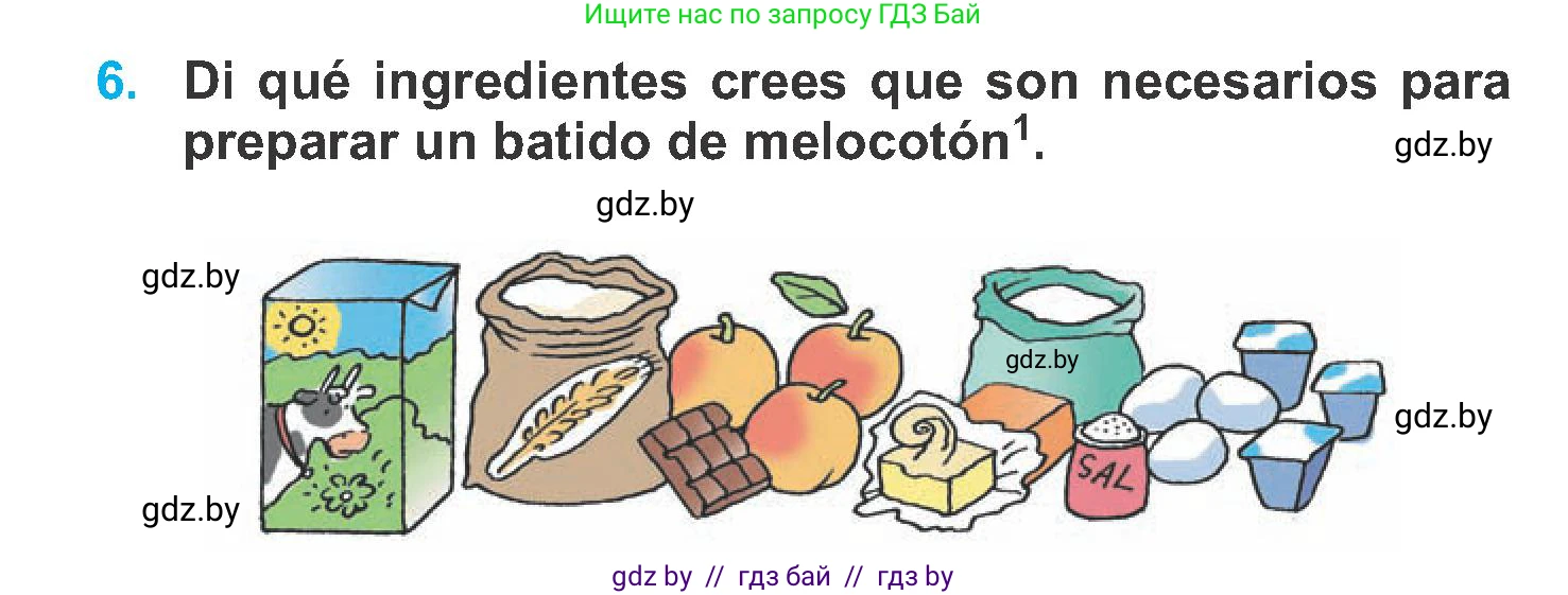 Испанский язык, 6 класс Учебник, автор: Гриневич Елена Карловна, издательство Вышэйшая школа, Минск, 2016, зелёного цвета, страница 107, номер 6, Условие