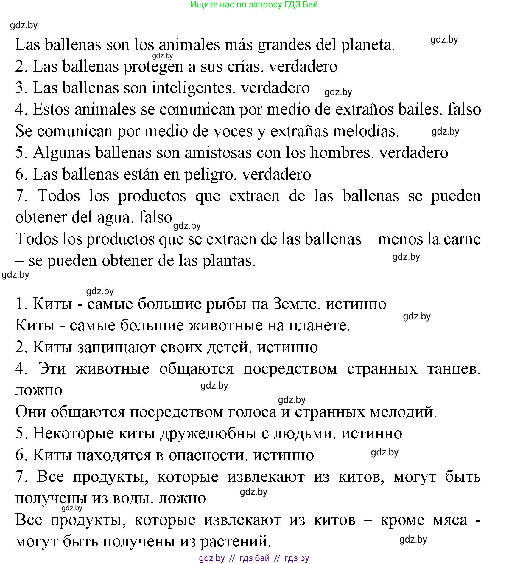 Испанский язык, 6 класс Учебник, автор: Гриневич Елена Карловна, издательство Вышэйшая школа, Минск, 2016, зелёного цвета, страница 265, номер 20, Решение (продолжение 2)