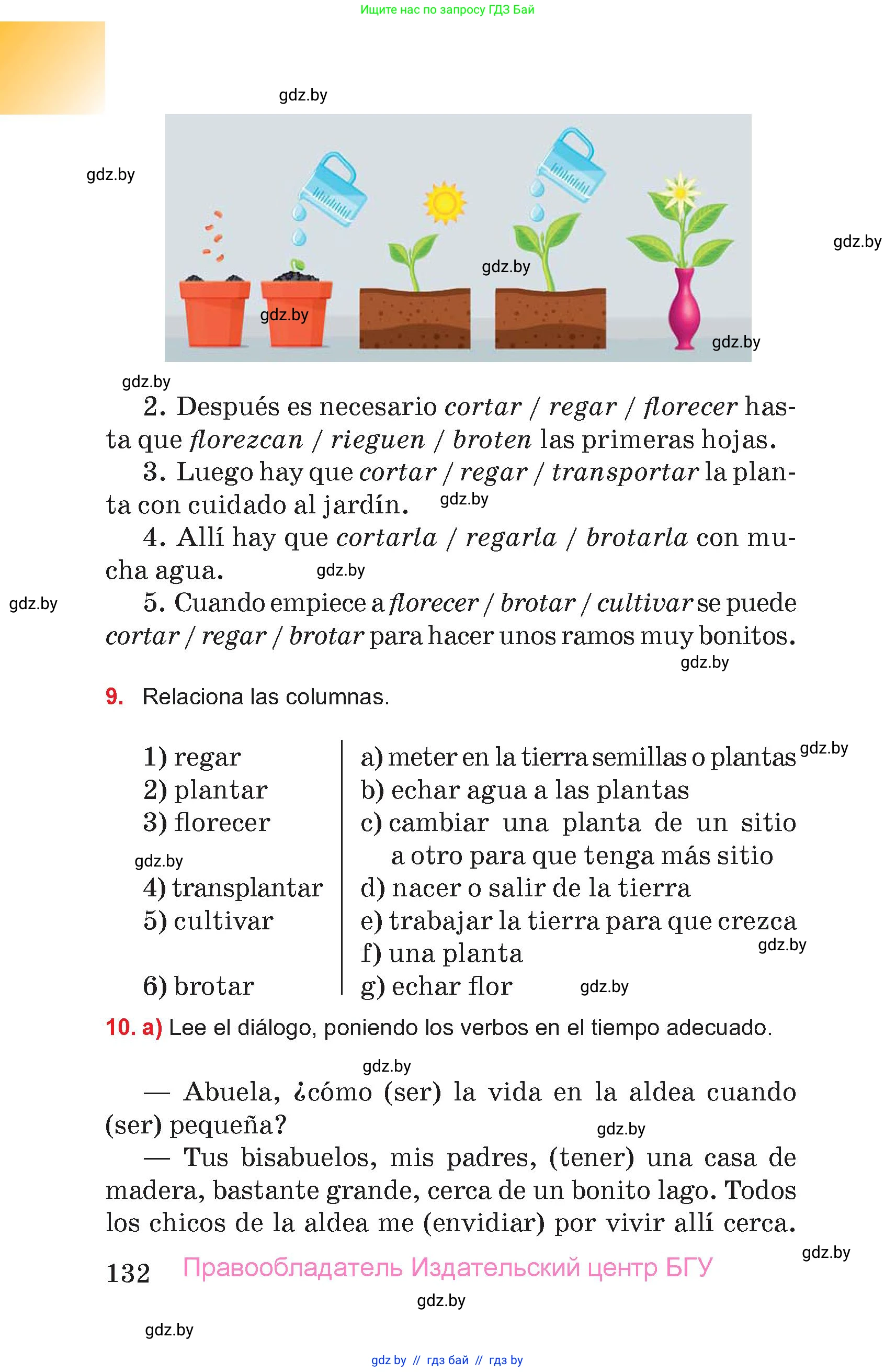 Испанский язык, 7 класс Учебник, авторы: Цыбулева Татьяна Эдуардовна, Пушкина Ольга Александровна, Карпиевич Галина Константиновна, издательство Издательский центр БГУ, Минск, 2019, бирюзового цвета, Часть 1, страница 132