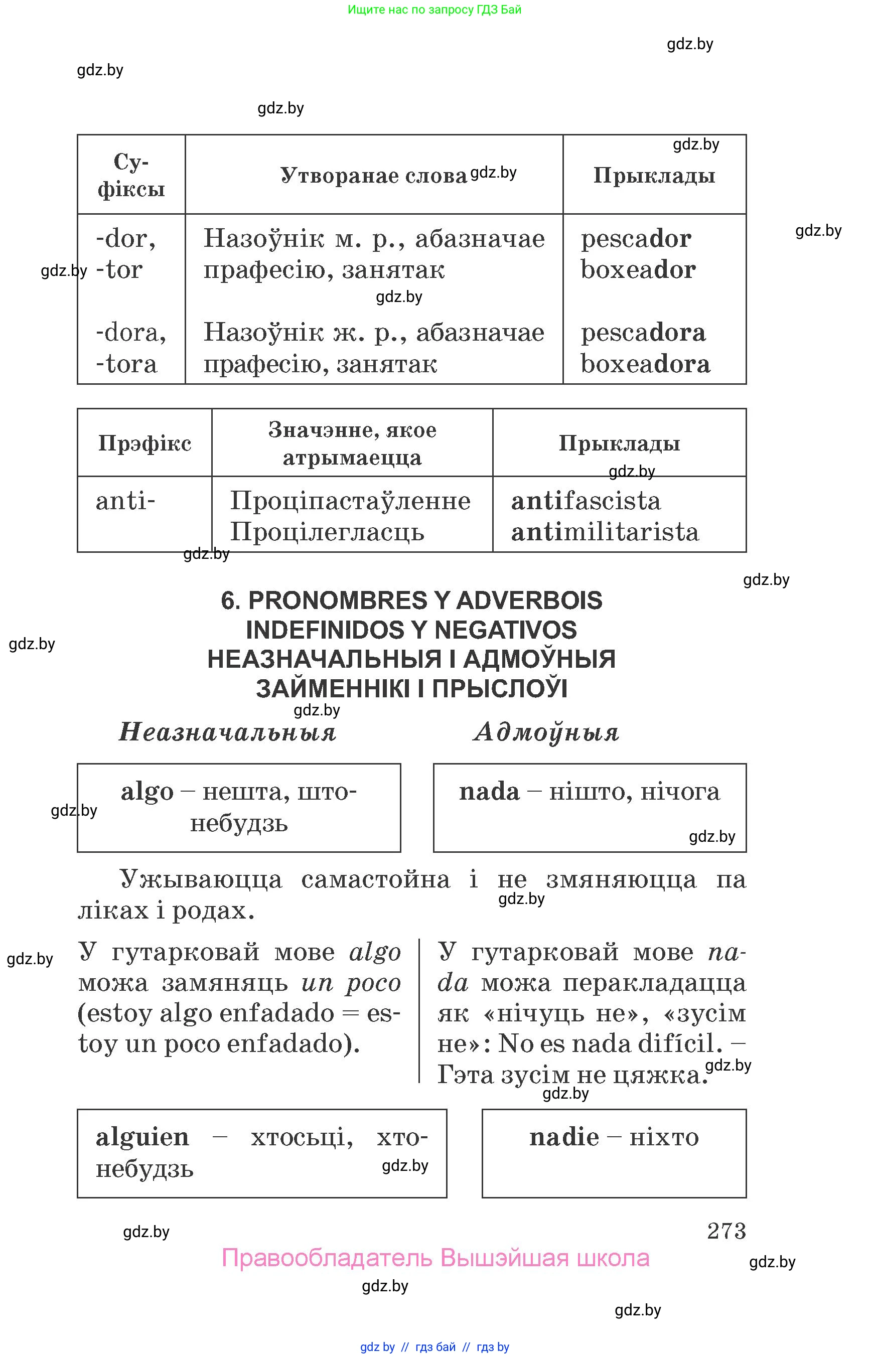 Испанский язык, 7 класс Учебник, автор: Гриневич Елена Карловна, издательство Вышэйшая школа, Минск, 2017, оранжевого цвета, страница 273