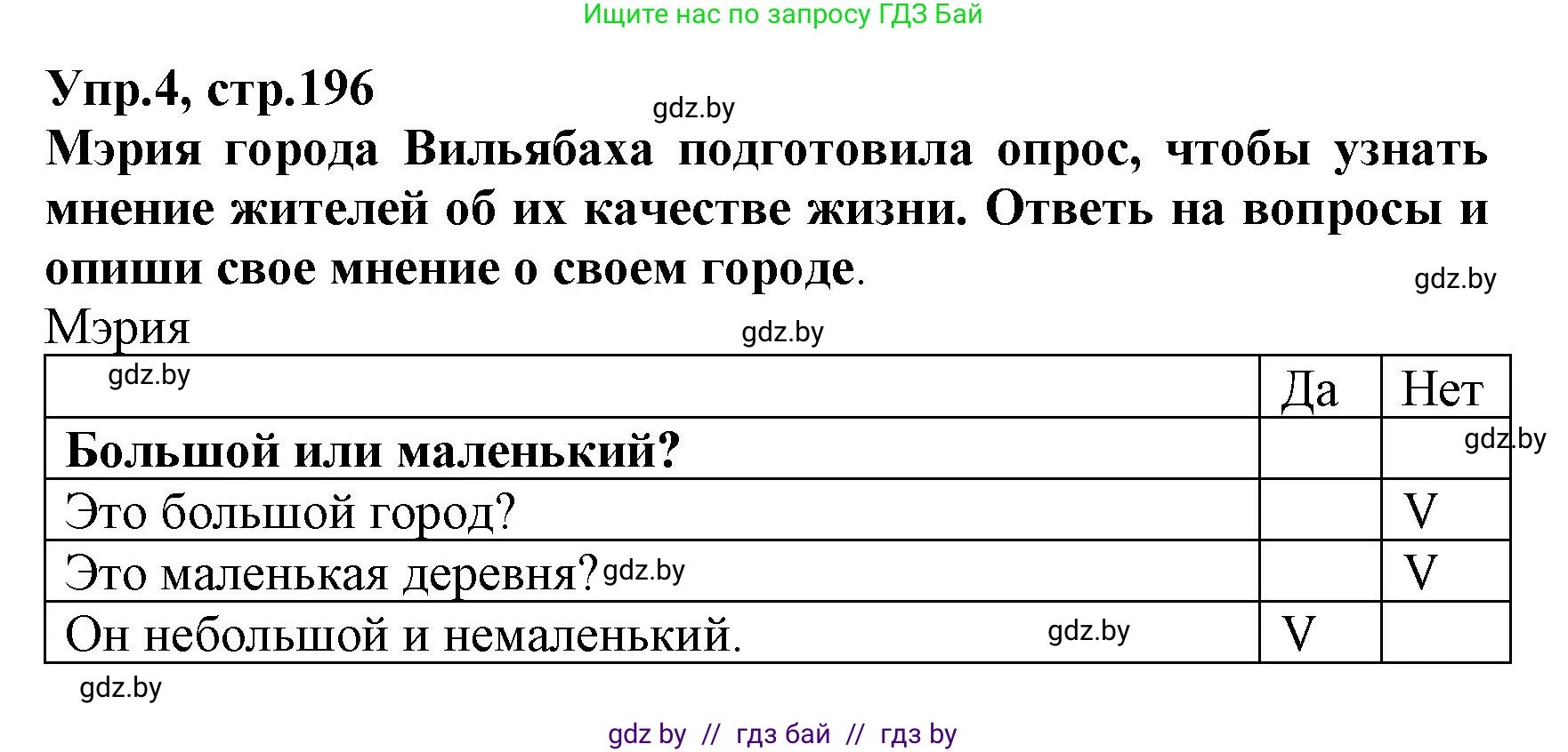 Испанский язык, 7 класс Учебник, автор: Гриневич Елена Карловна, издательство Вышэйшая школа, Минск, 2017, оранжевого цвета, страница 196, номер 4, Решение