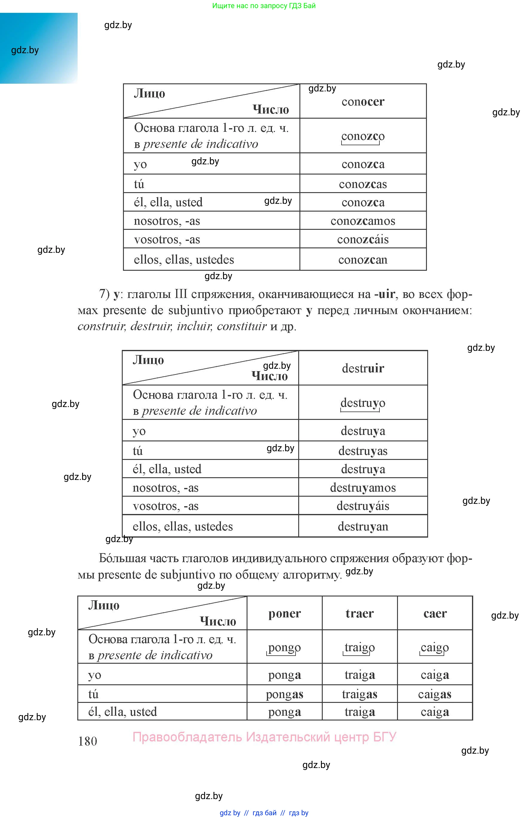 Испанский язык, 8 класс Учебник, авторы: Цыбулева Татьяна Эдуардовна, Пушкина Ольга Александровна, издательство Издательский центр БГУ, Минск, 2016, оранжевого цвета, страница 180