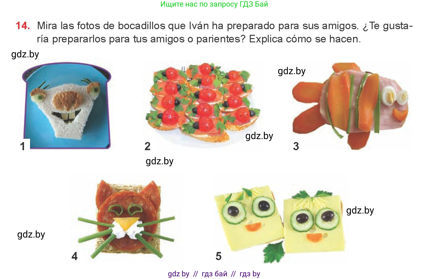 Испанский язык, 8 класс Учебник, авторы: Цыбулева Татьяна Эдуардовна, Пушкина Ольга Александровна, издательство Издательский центр БГУ, Минск, 2016, оранжевого цвета, страница 44, номер 14, Условие