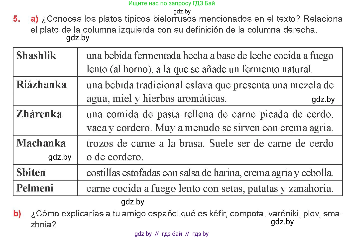 Испанский язык, 8 класс Учебник, авторы: Цыбулева Татьяна Эдуардовна, Пушкина Ольга Александровна, издательство Издательский центр БГУ, Минск, 2016, оранжевого цвета, страница 38, номер 5, Условие