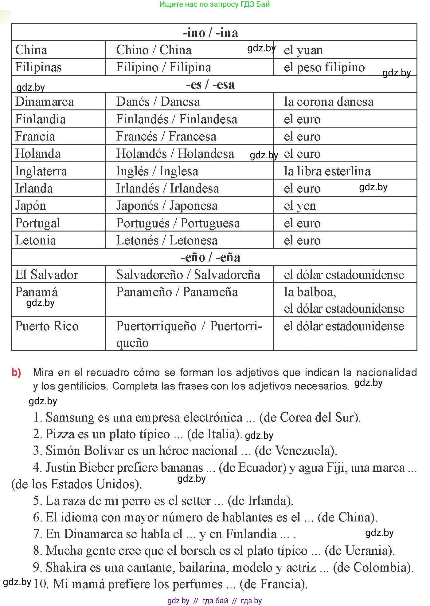 Испанский язык, 8 класс Учебник, авторы: Цыбулева Татьяна Эдуардовна, Пушкина Ольга Александровна, издательство Издательский центр БГУ, Минск, 2016, оранжевого цвета, страница 167, номер 5, Условие (продолжение 2)