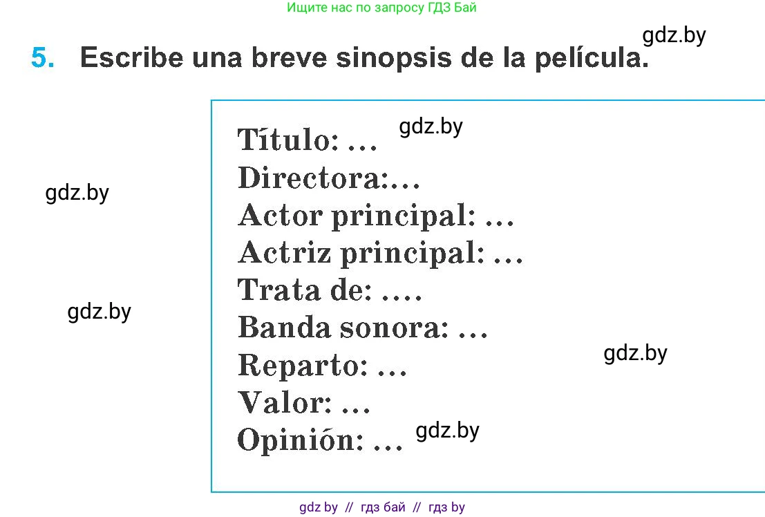 Испанский язык, 8 класс Учебник, автор: Гриневич Елена Карловна, издательство Вышэйшая школа, Минск, 2011, оранжевого цвета, страница 144, номер 5, Условие