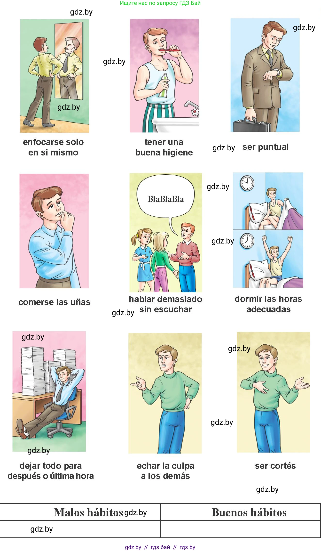 Испанский язык, 9 класс Учебник, авторы: Цыбулева Татьяна Эдуардовна, Пушкина Ольга Александровна, издательство Издательский центр БГУ, Минск, 2017, страница 34, номер 2, Условие (продолжение 2)