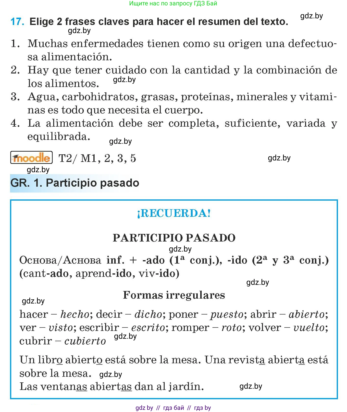 Испанский язык, 9 класс Учебник, авторы: Гриневич Елена Карловна, Янукенас Ольга Викторовна, издательство Вышэйшая школа, Минск, 2020, оранжевого цвета, страница 13, номер 17, Условие