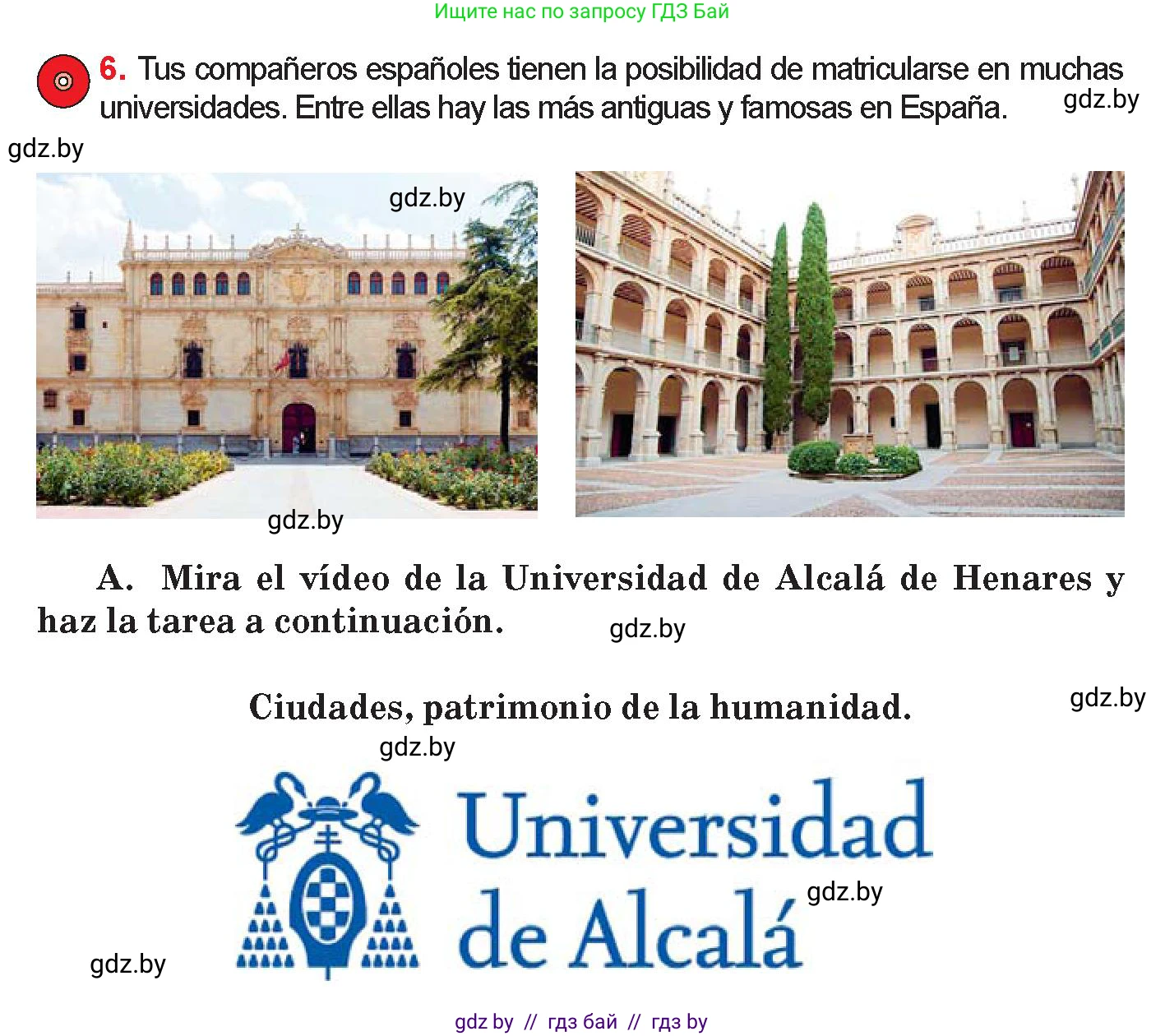 Испанский язык, 10 класс Учебник, авторы: Цыбулева Татьяна Эдуардовна, Пушкина Ольга Александровна, Карпиевич Галина Константиновна, издательство Издательский центр БГУ, Минск, 2019, оранжевого цвета, страница 17, номер 6, Условие