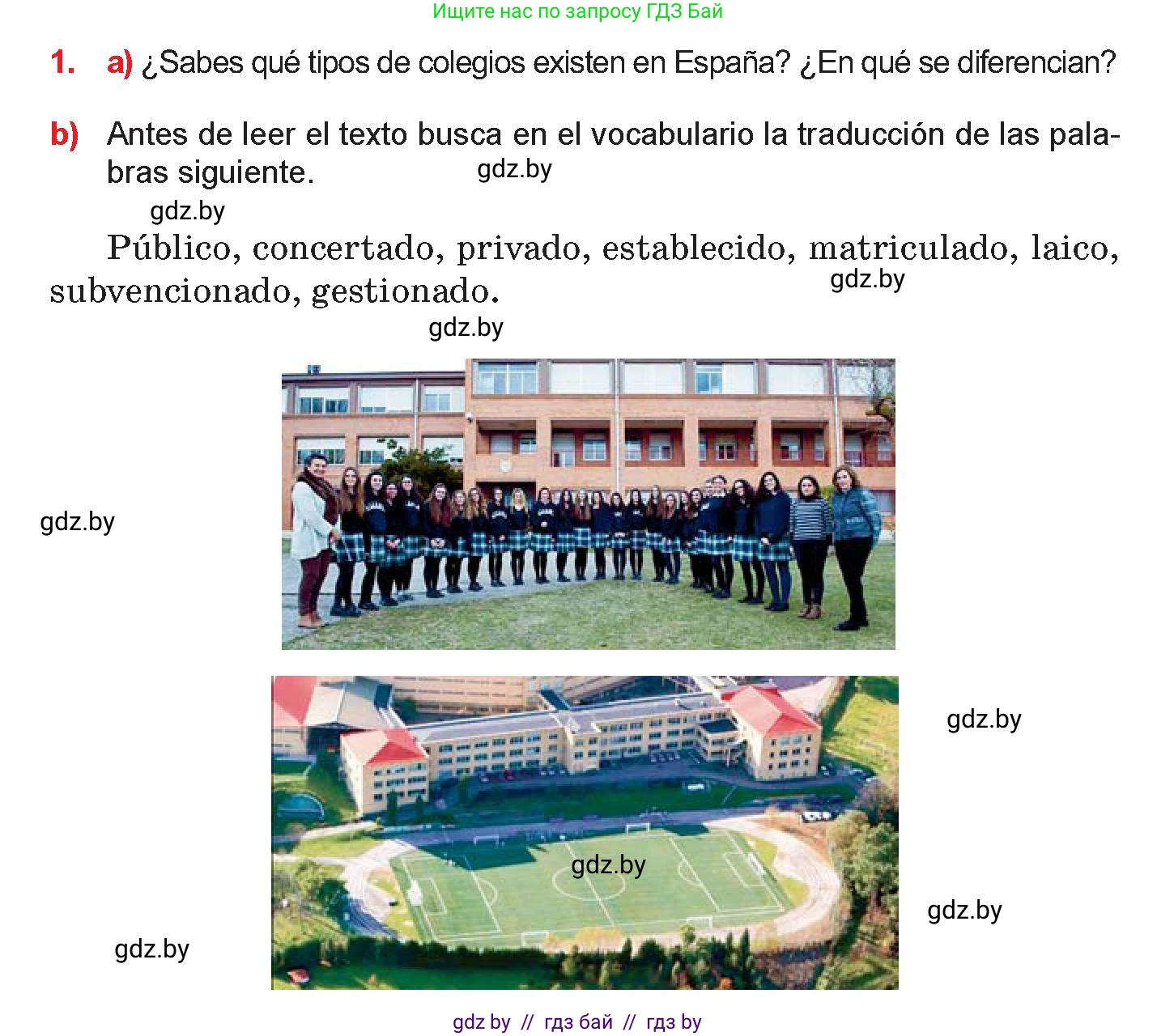 Испанский язык, 10 класс Учебник, авторы: Цыбулева Татьяна Эдуардовна, Пушкина Ольга Александровна, Карпиевич Галина Константиновна, издательство Издательский центр БГУ, Минск, 2019, оранжевого цвета, страница 23, номер 1, Условие